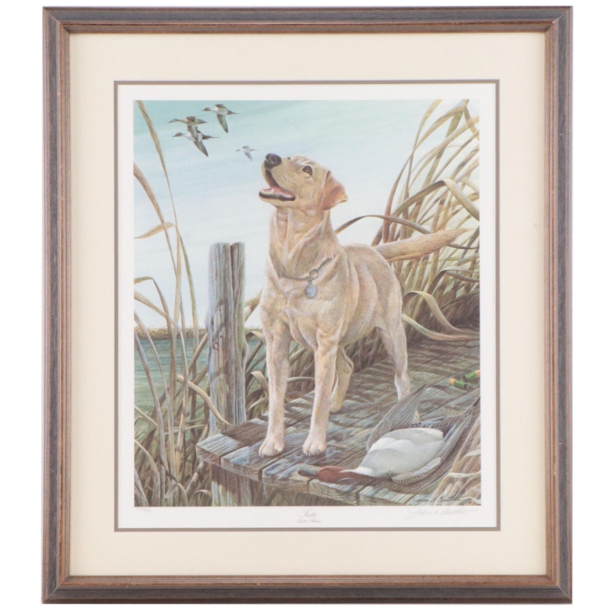 John Ruthven Offset Lithograph of Dog "Katie"