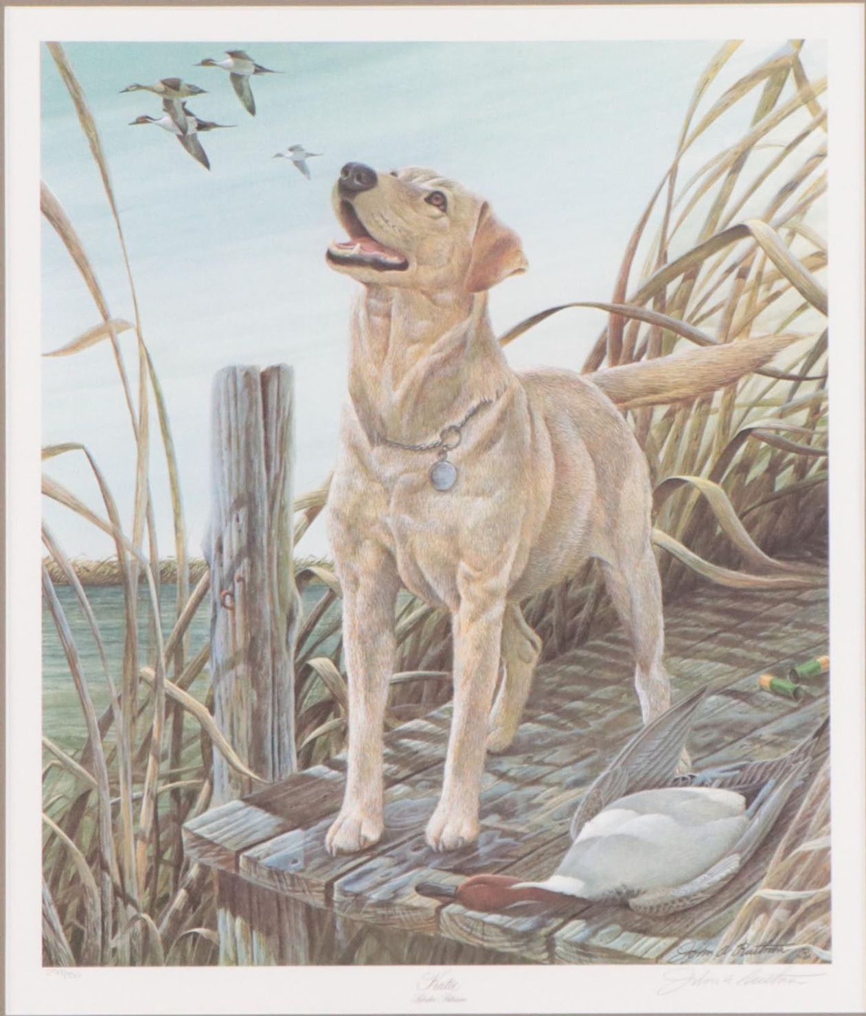 John Ruthven Offset Lithograph of Dog "Katie"