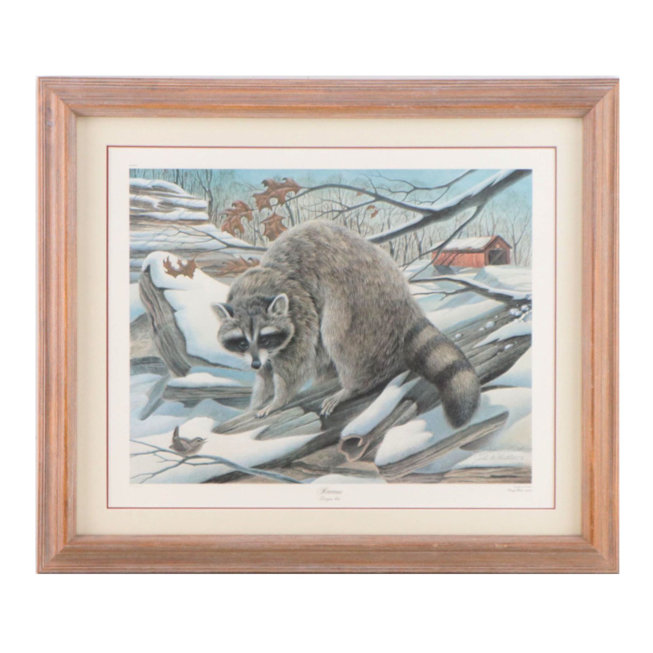 John Ruthven Offset Lithograph "Raccoon"
