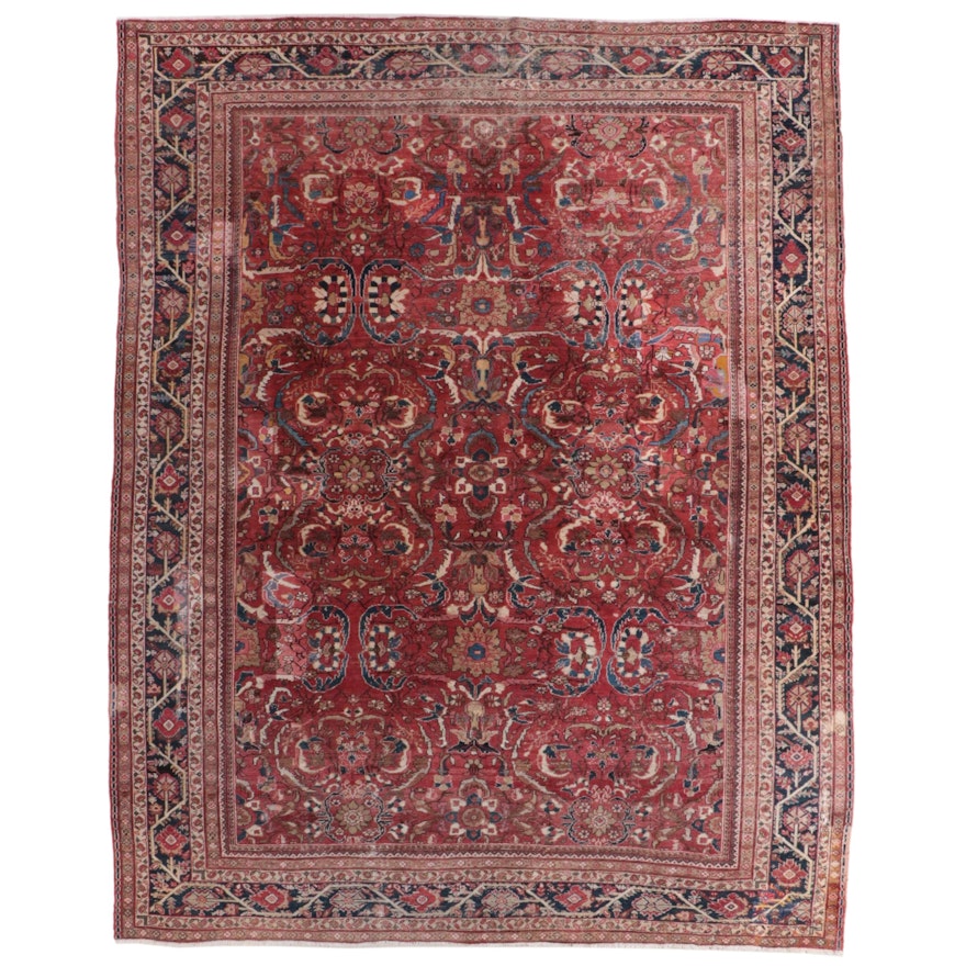 10'8 x 13'6 Hand-Knotted Persian Mahal Room Sized Rug