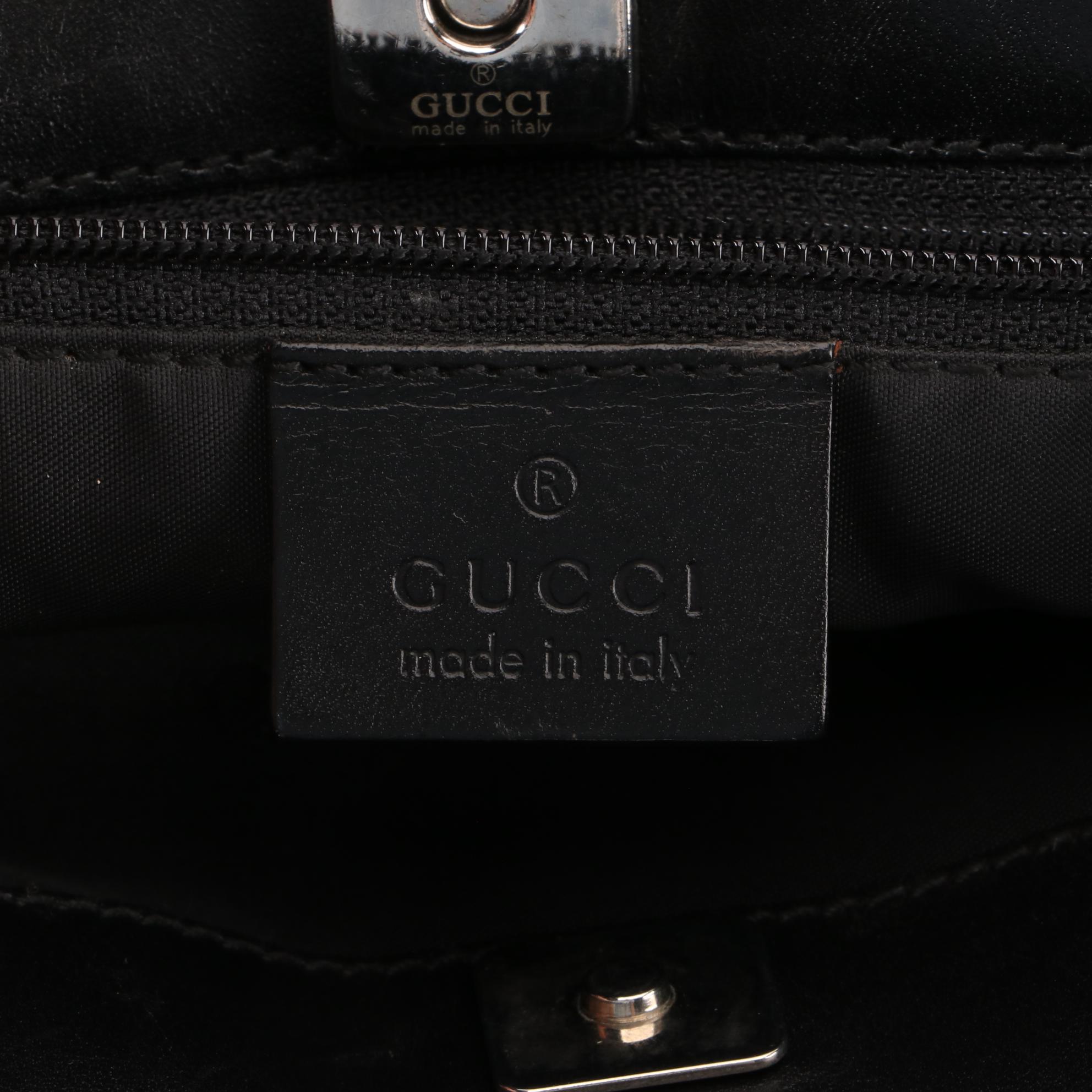 Gucci Mini Tote Bag in Nylon with Leather Trim