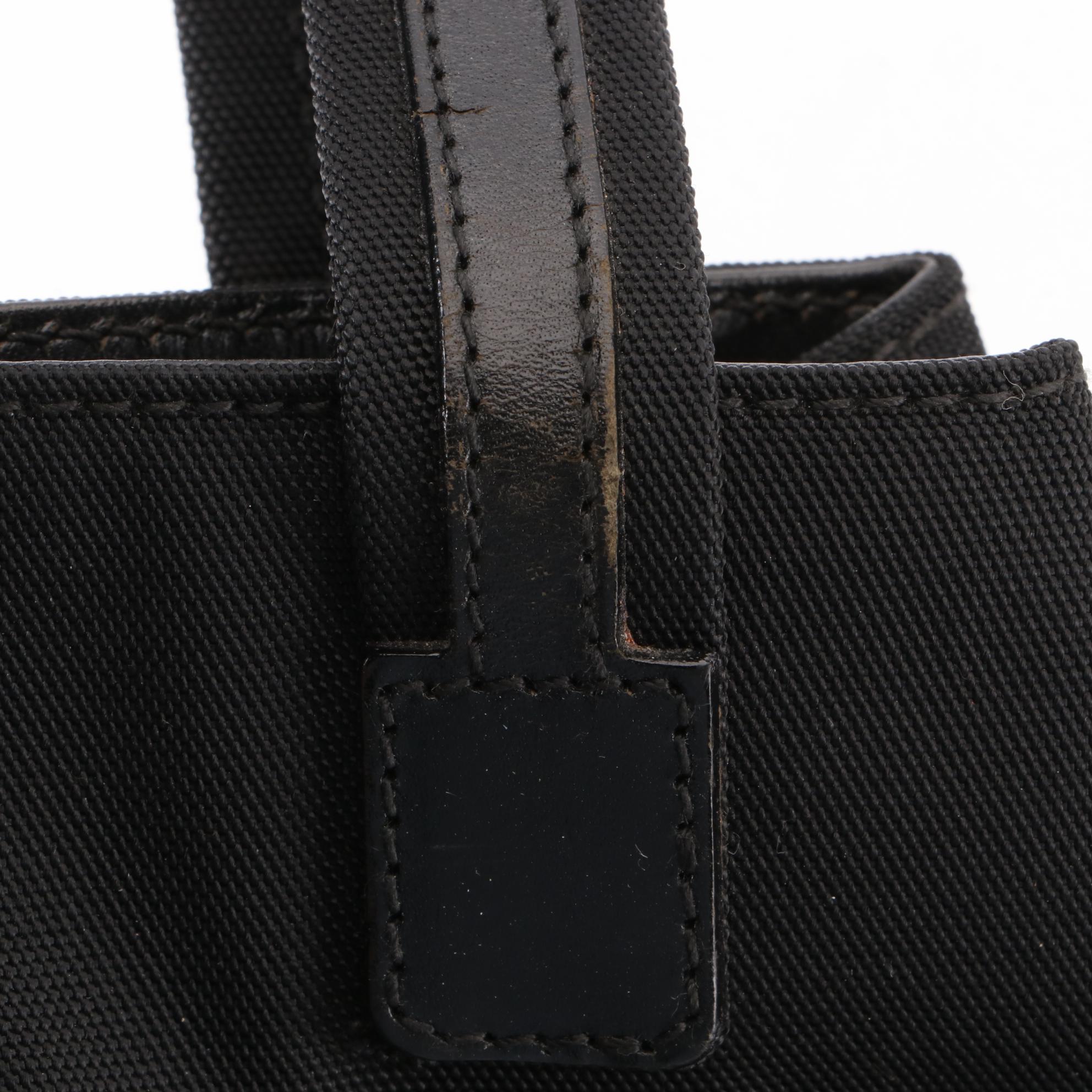 Gucci Mini Tote Bag in Nylon with Leather Trim