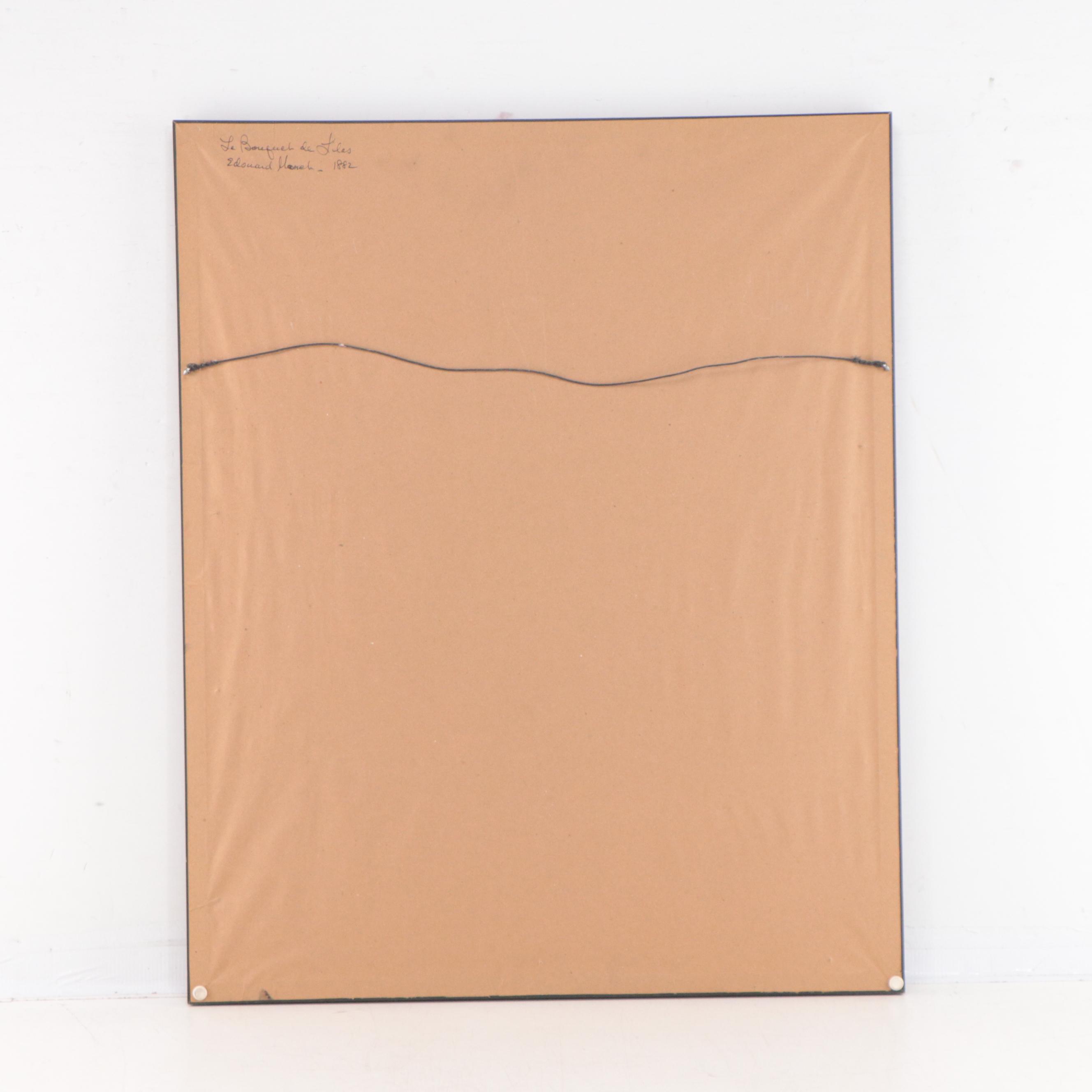 Still Life Offset Lithograph After Édouard Manet "White Lilacs in a Glass Vase"