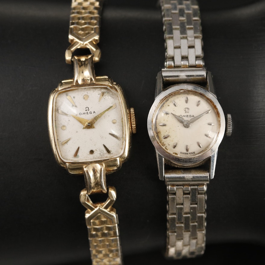 Pair of Vintage Omega Hand Wind Wristwatches