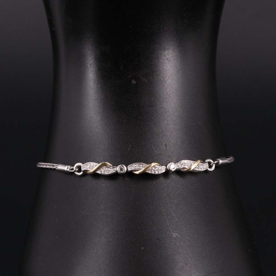 Sterling Diamond .11 CTW Bracelet