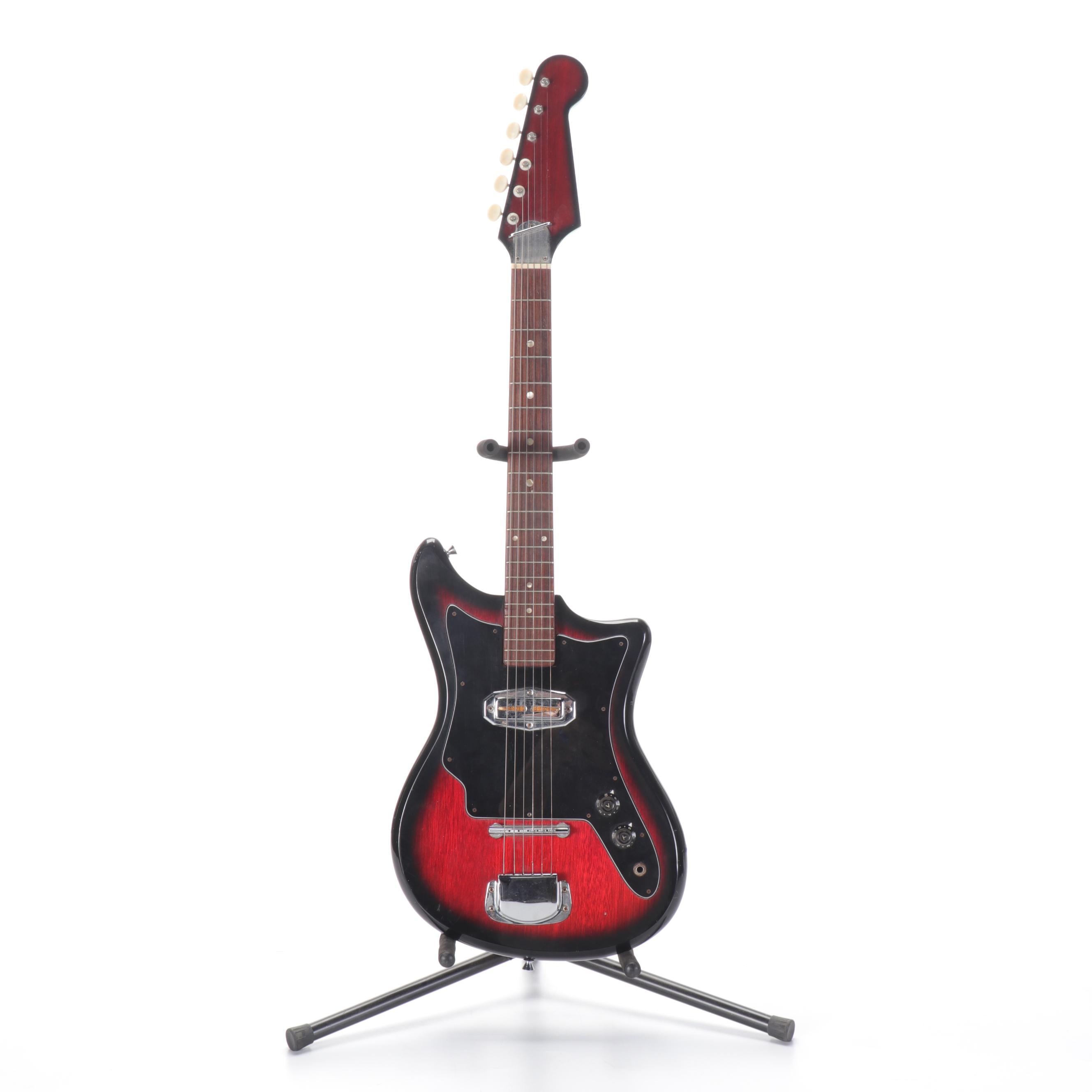 Six-String Red and Black Electric Guitar