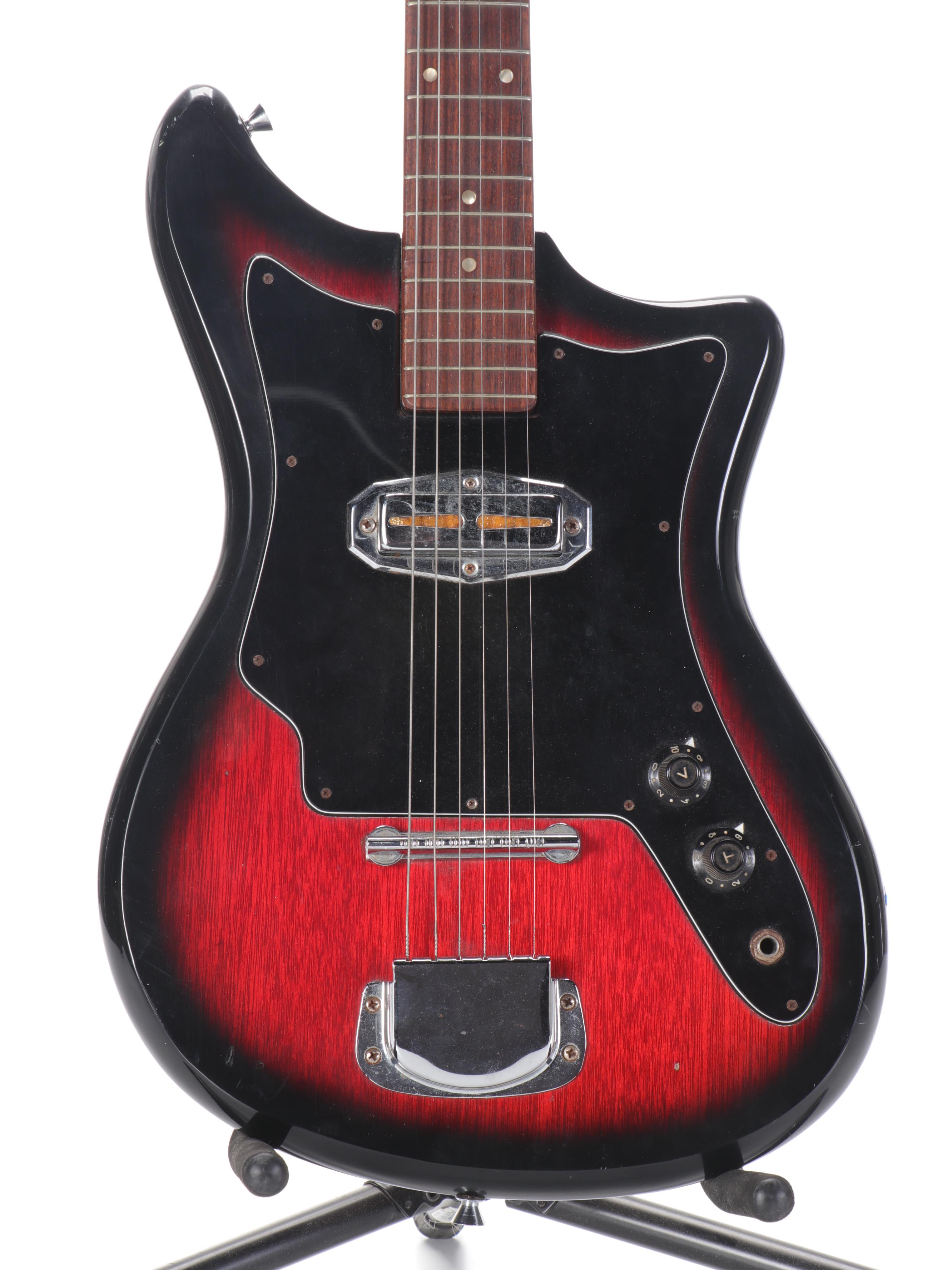 Six-String Red and Black Electric Guitar