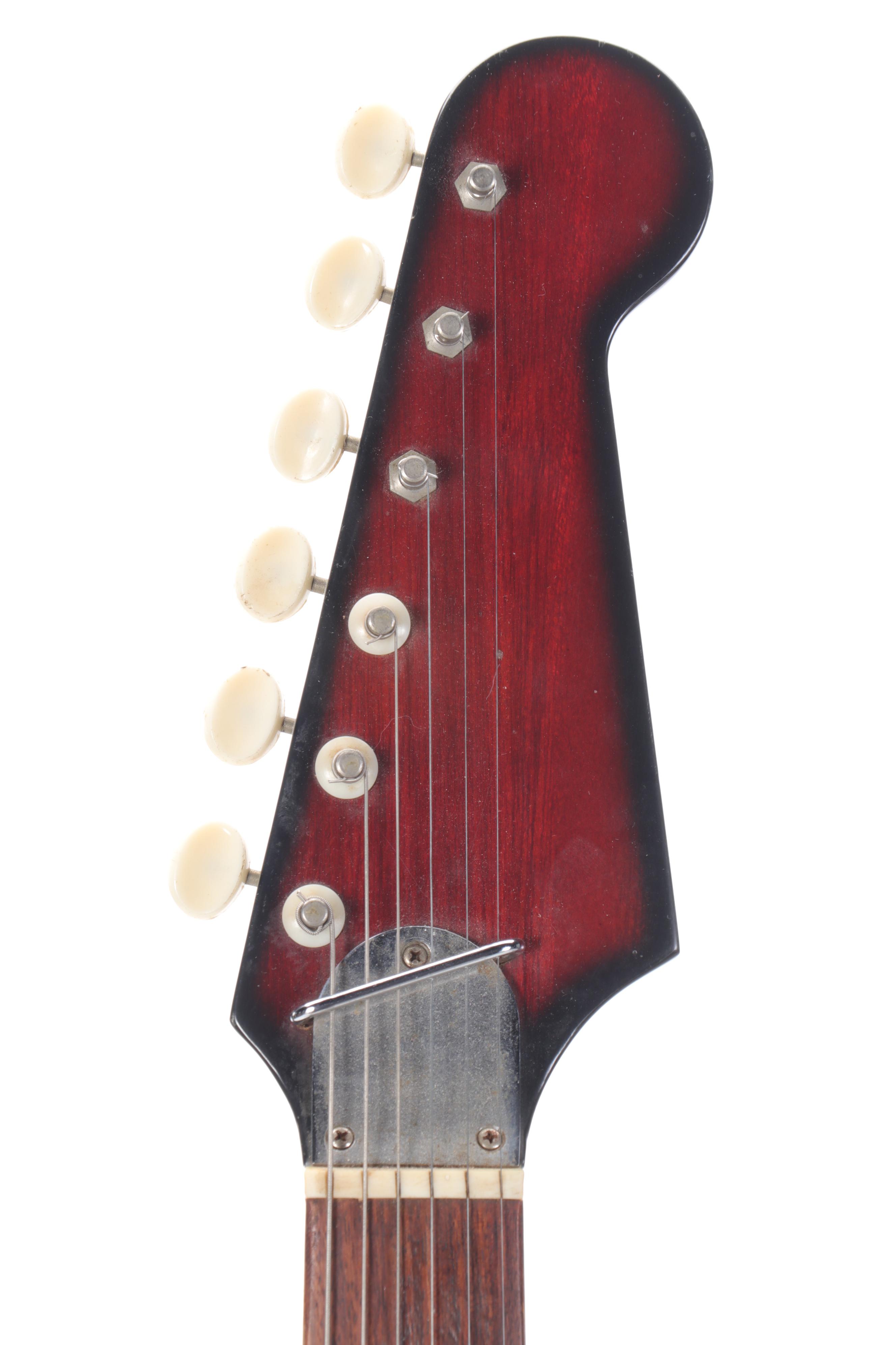 Six-String Red and Black Electric Guitar