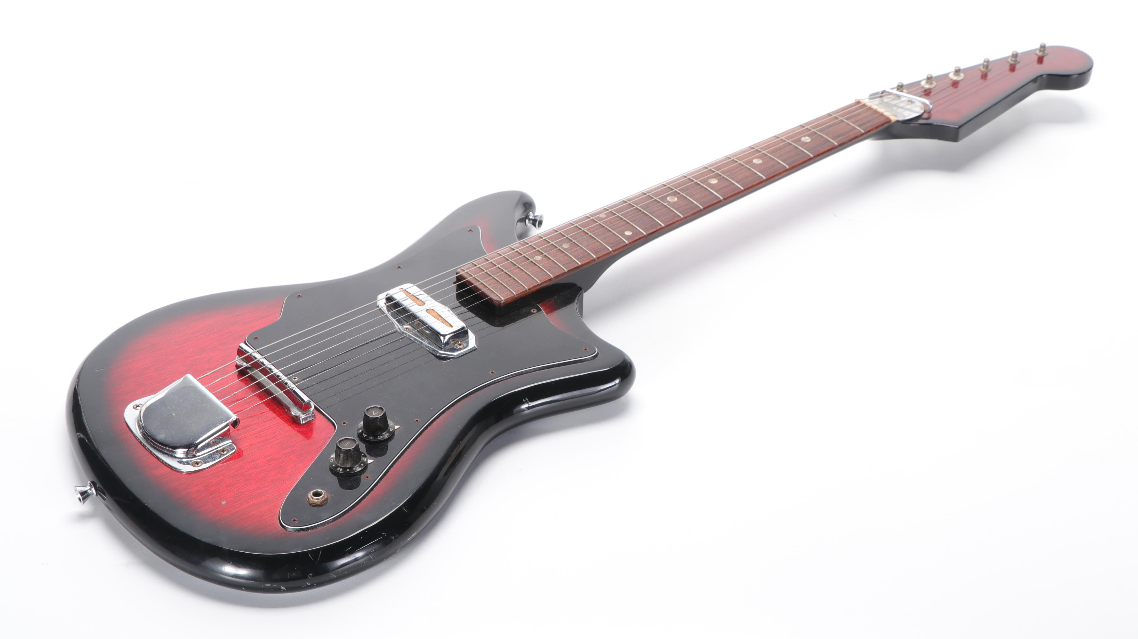 Six-String Red and Black Electric Guitar