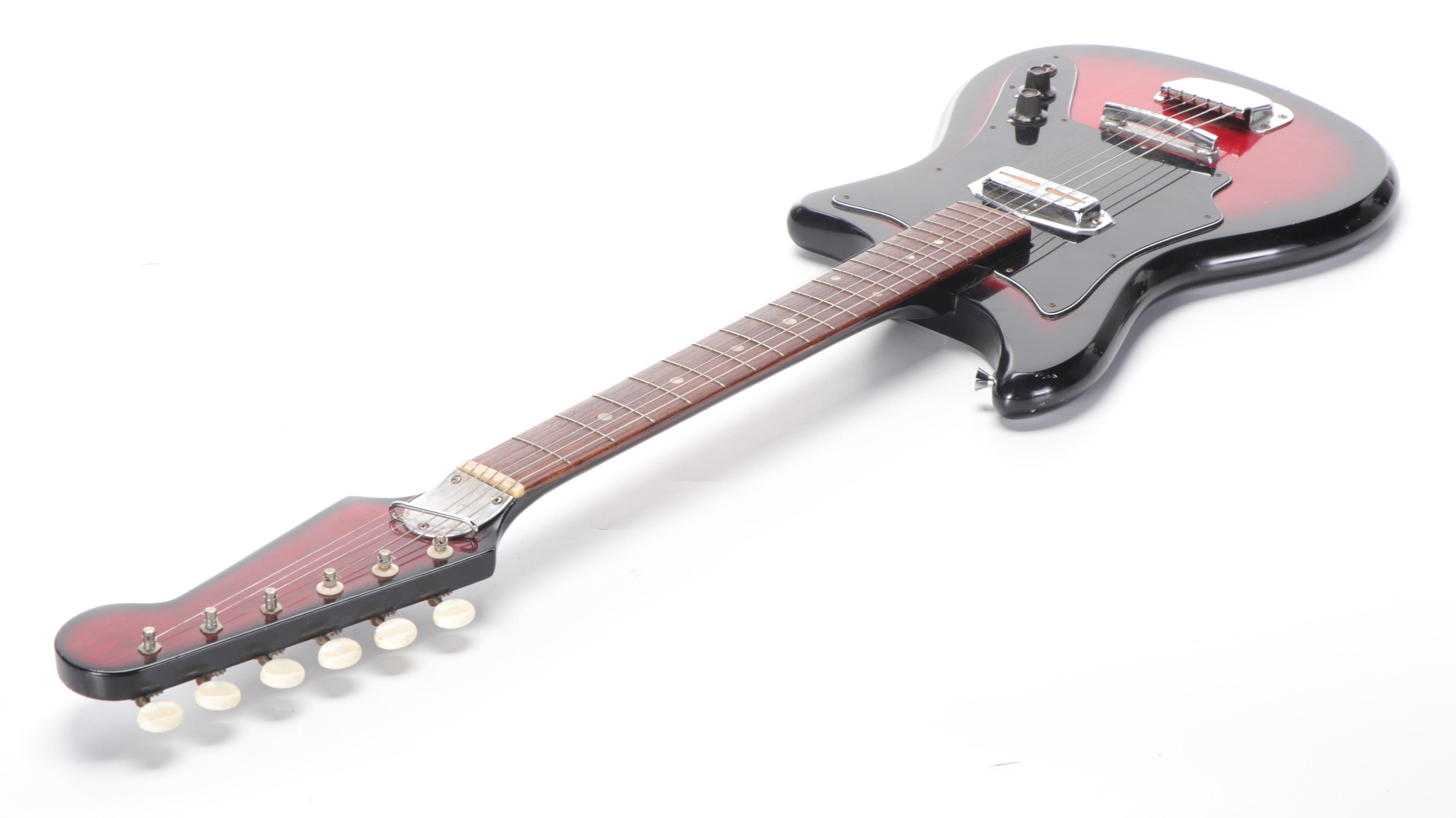 Six-String Red and Black Electric Guitar