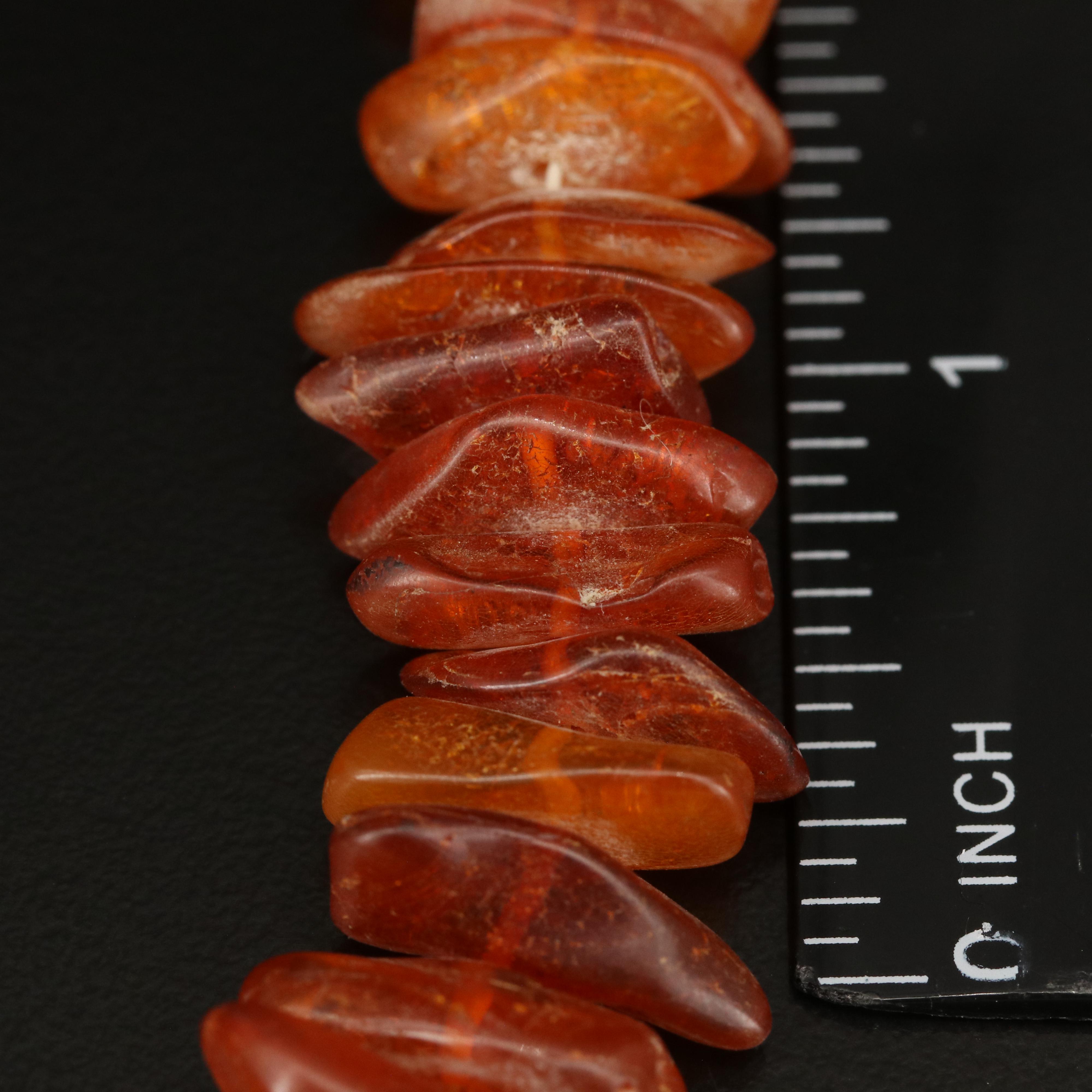 Amber, Agate and Mother-of-Pearl Beaded Necklaces and Bracelet