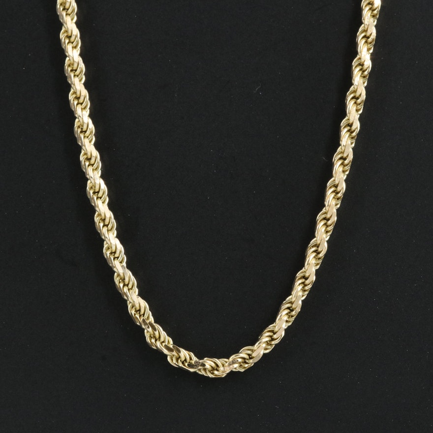 14K French Rope Chain Necklace