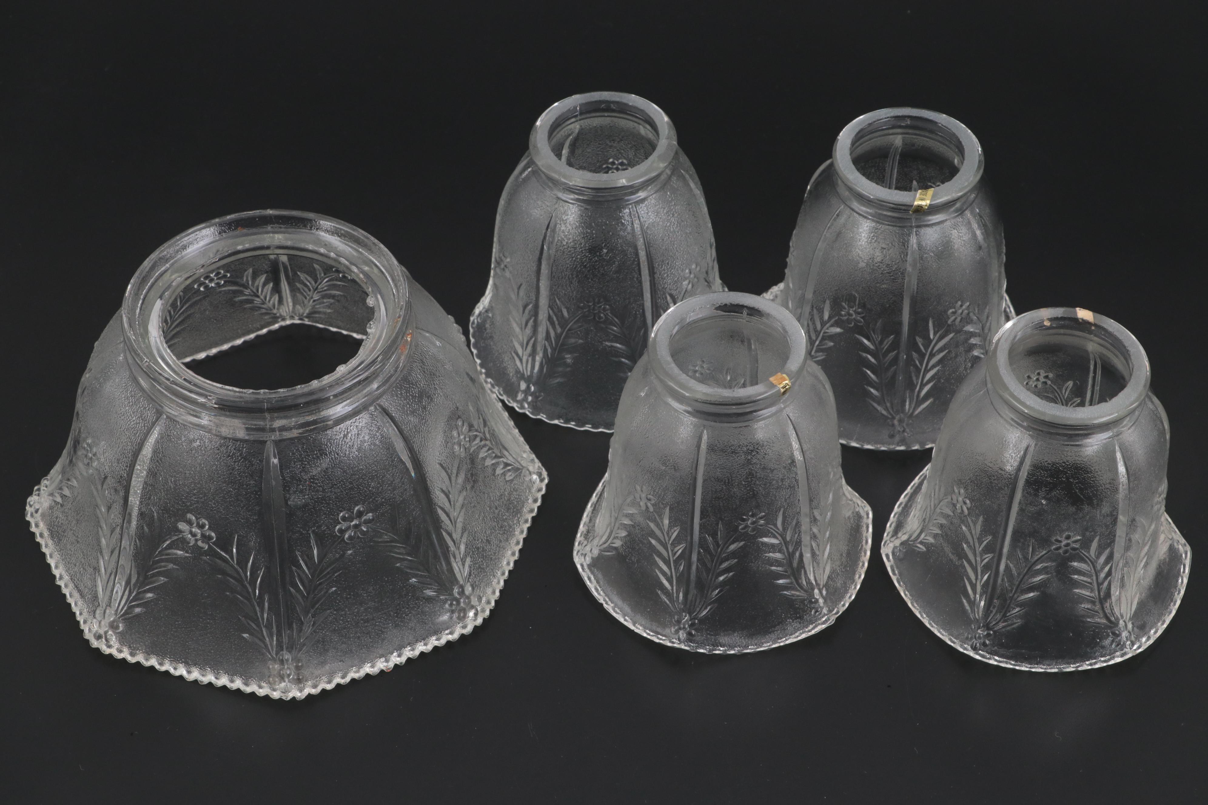 Frosted, Opaque and Clear Glass Fitted Shades and Globe Shades