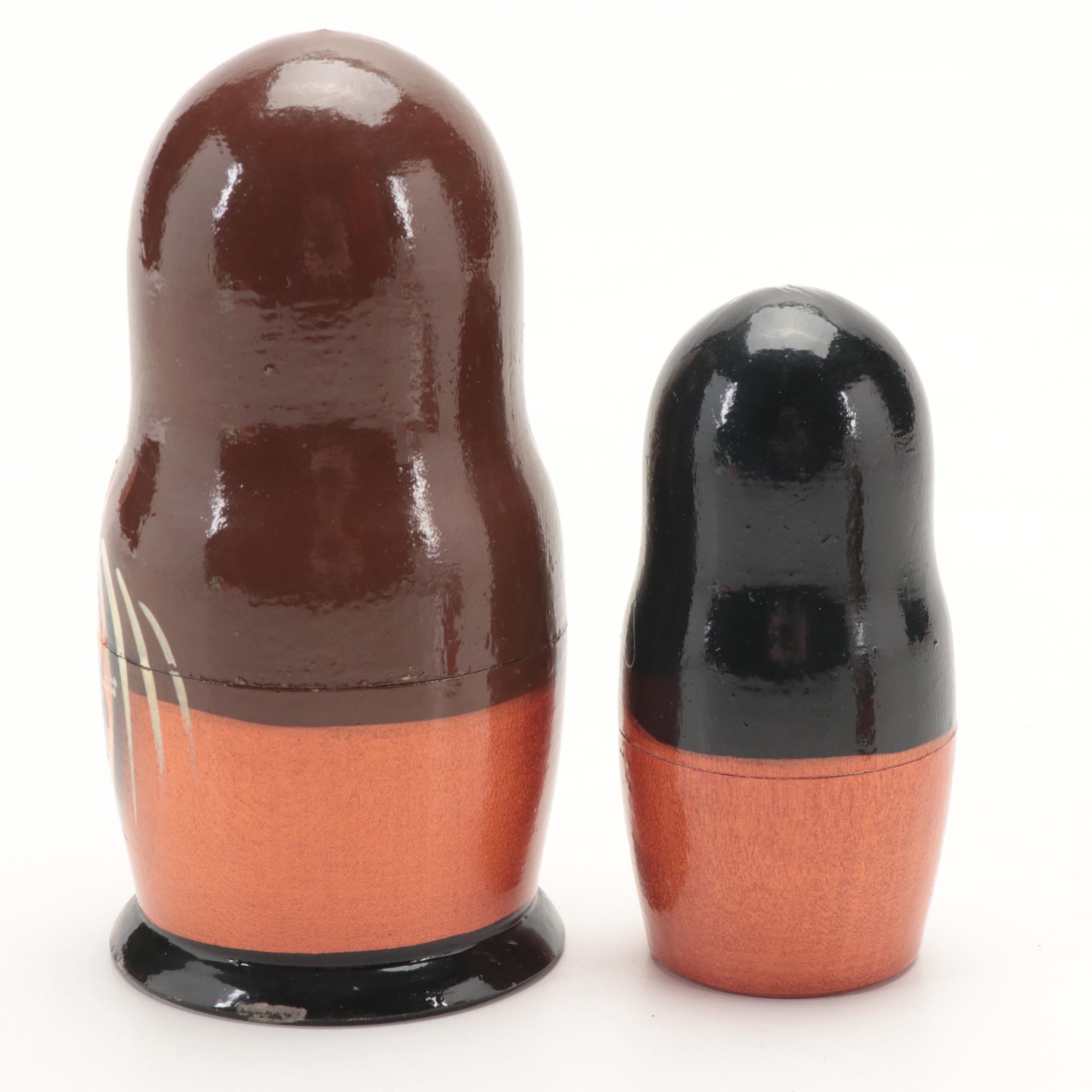 The Beatles Handmade Russian Nesting Dolls, Late 20th Century