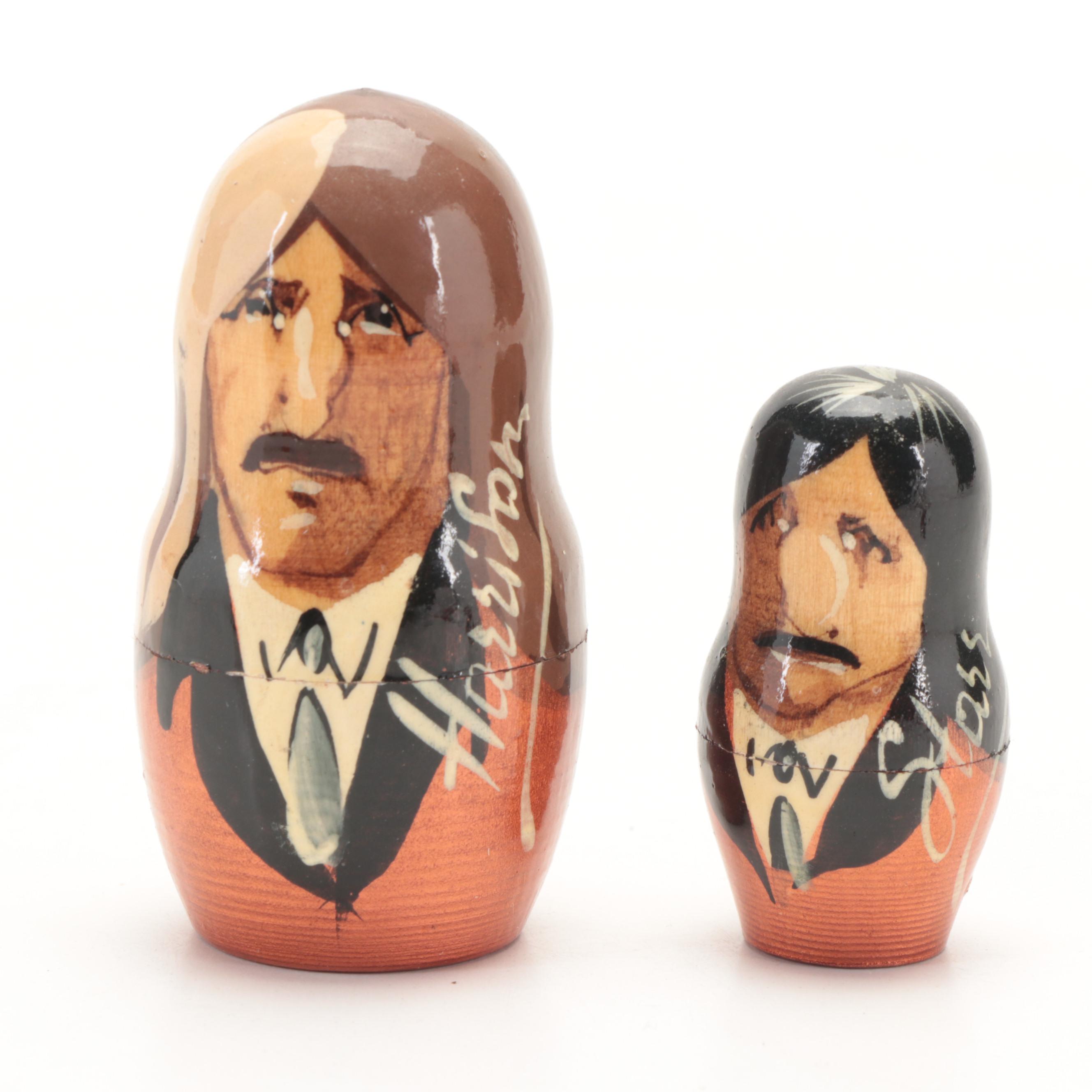 The Beatles Handmade Russian Nesting Dolls, Late 20th Century