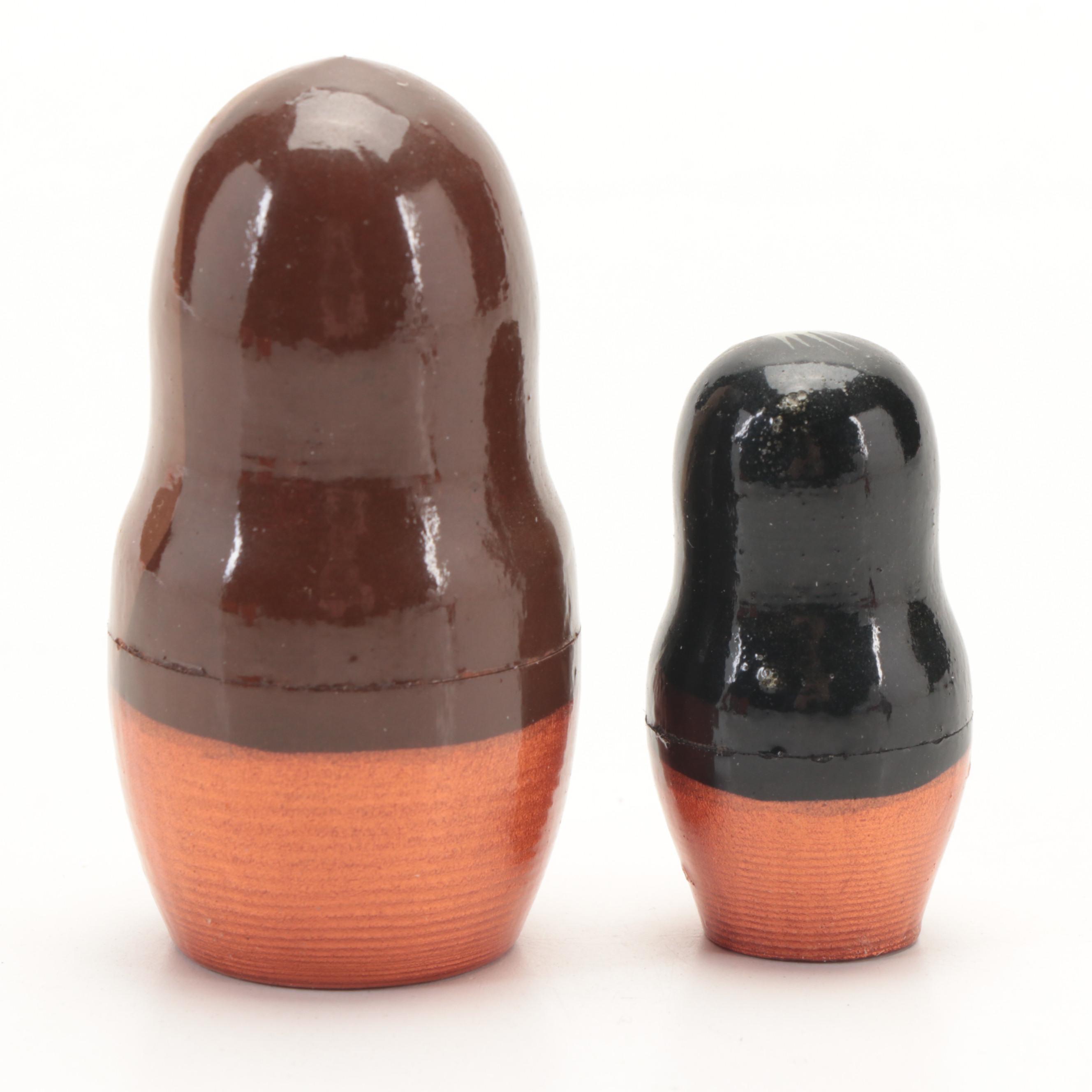 The Beatles Handmade Russian Nesting Dolls, Late 20th Century