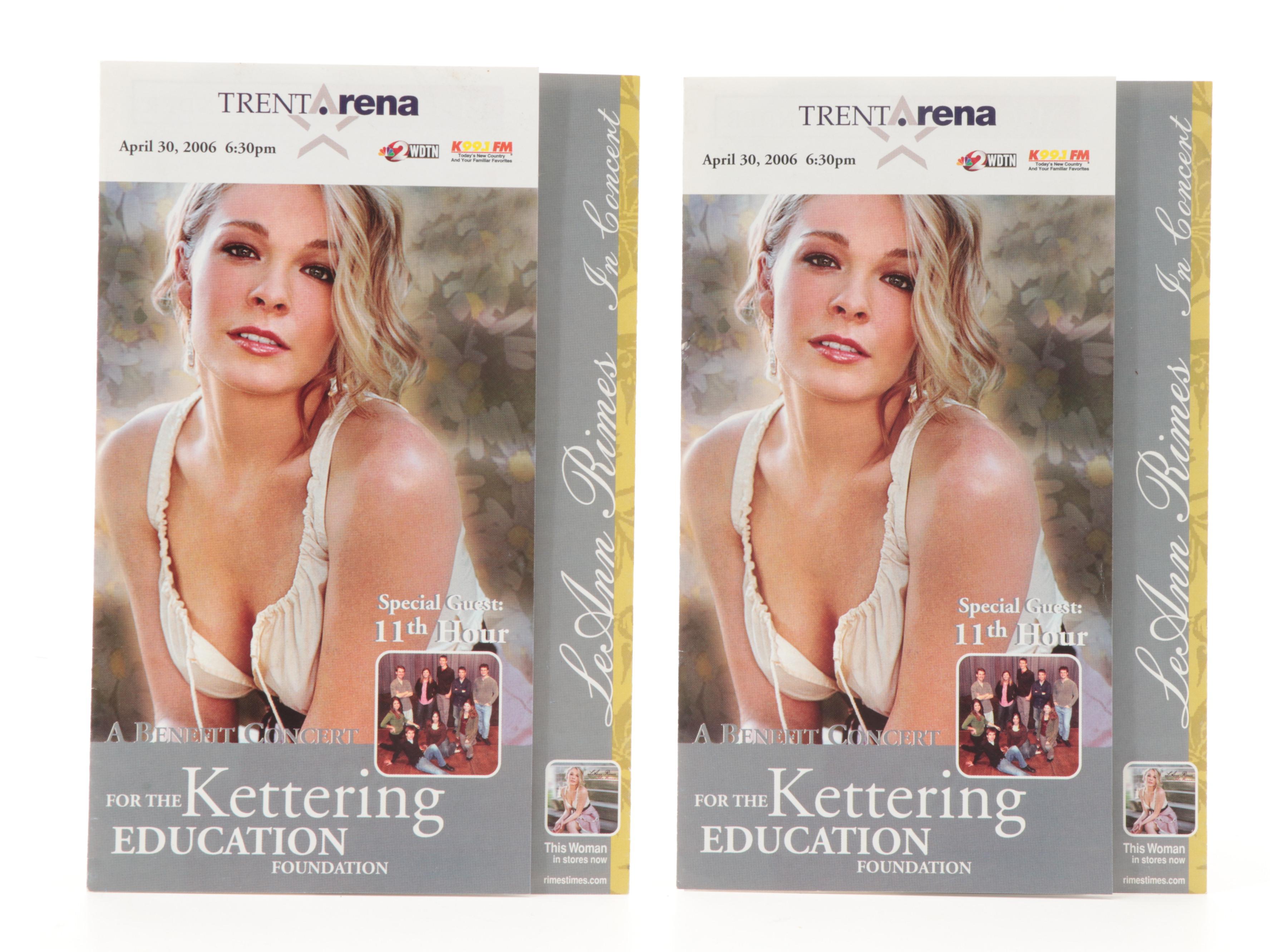 LeAnn Rimes Signed Giclée Print with Benefit Concert Programs, 2000s