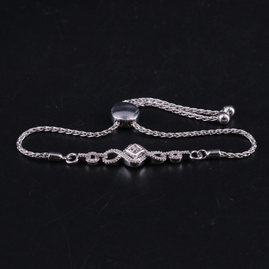 Sterling 0.25 CTW Diamond Bracelet