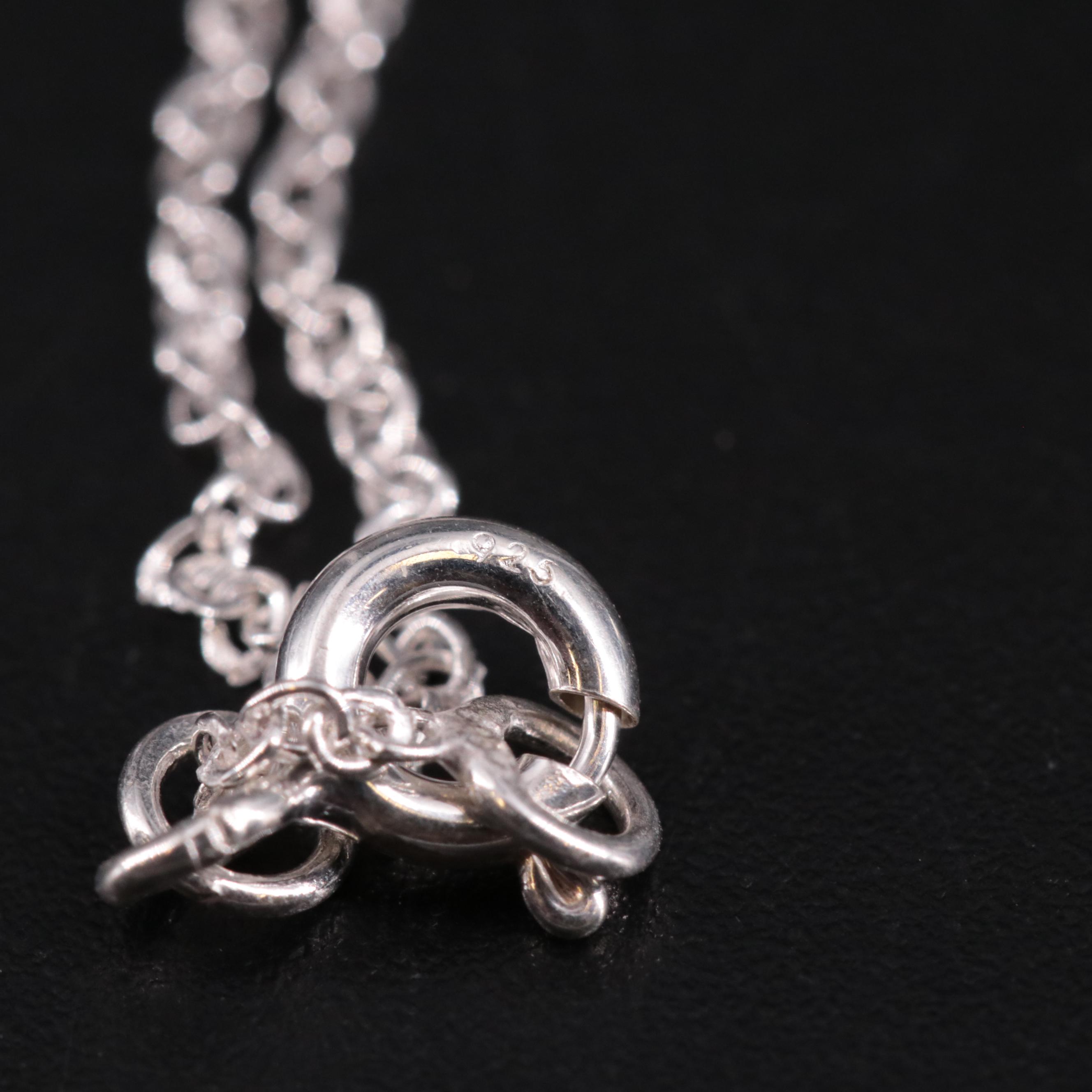 Sterling Gemstone Earrings and Pendant Necklace Set