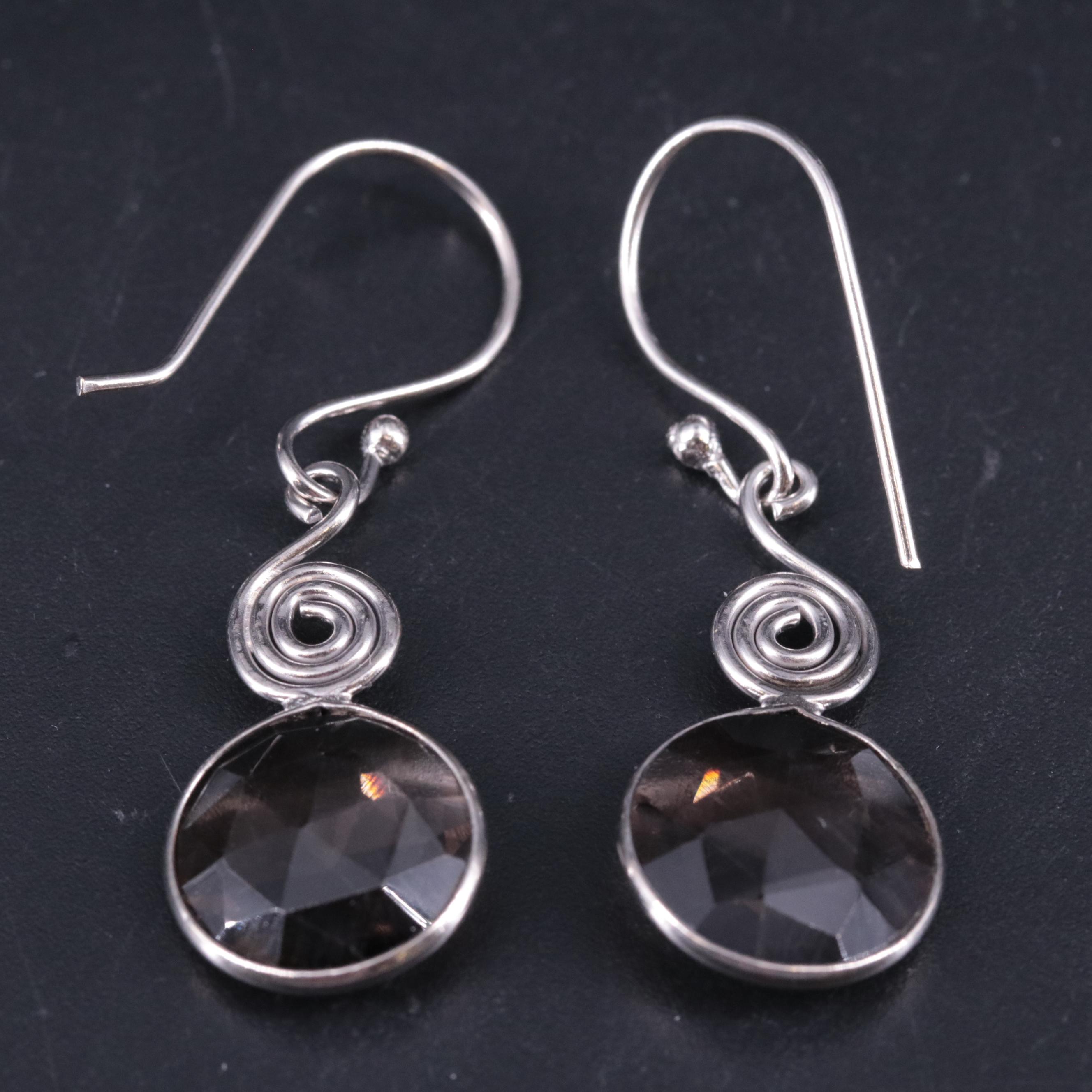 Smoky Quartz Drop Earrings