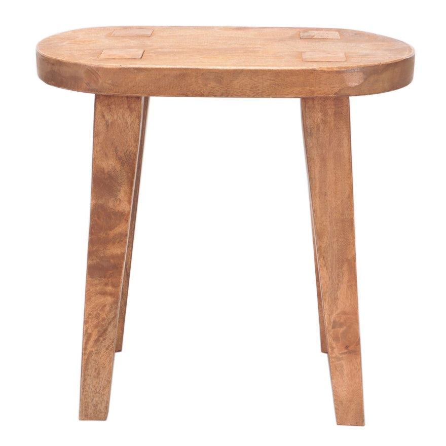 Threshold Woodland Carved Wood Tall Accent Table