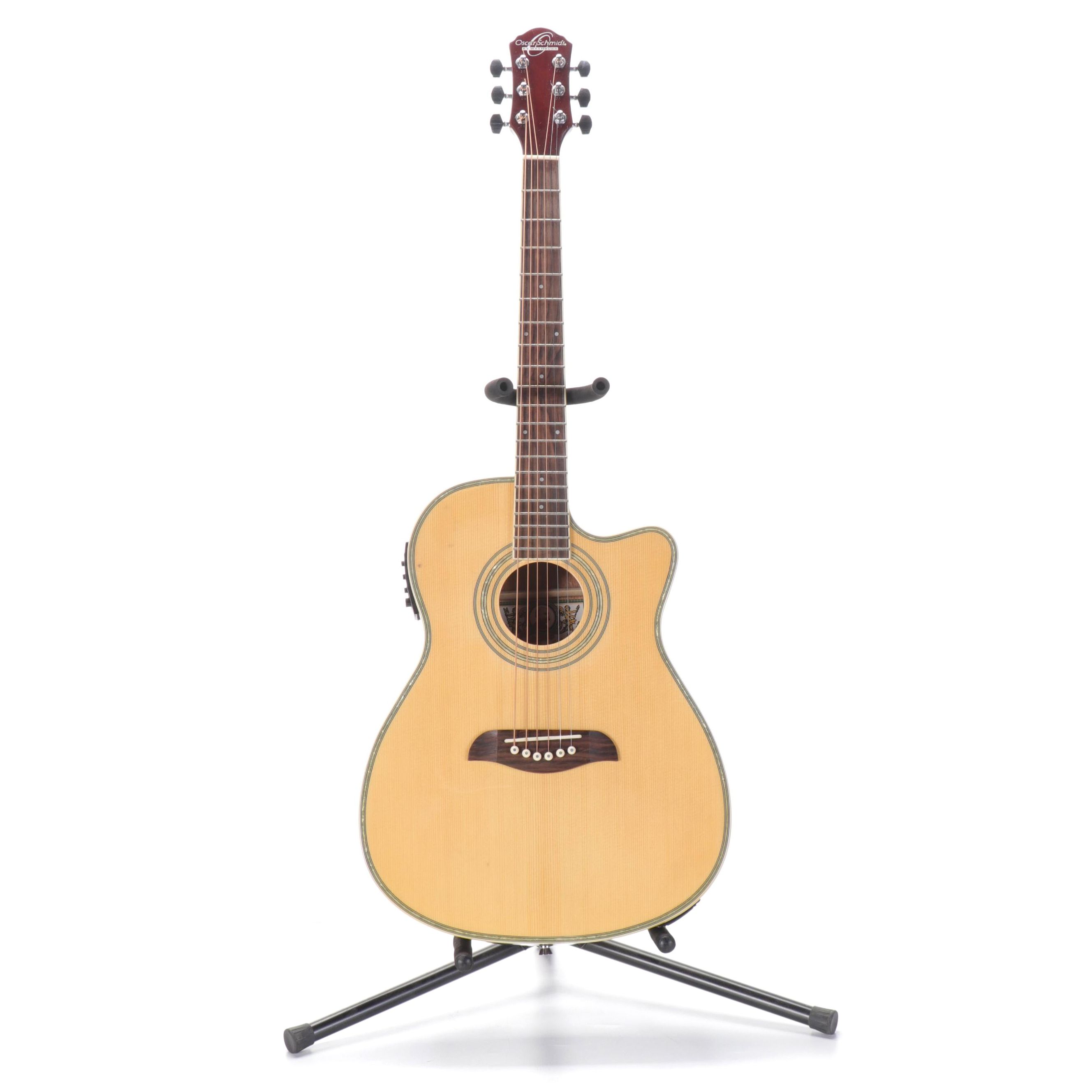 Oscar Schmidt by Washburn Six-String Acoustic-Electric Guitar