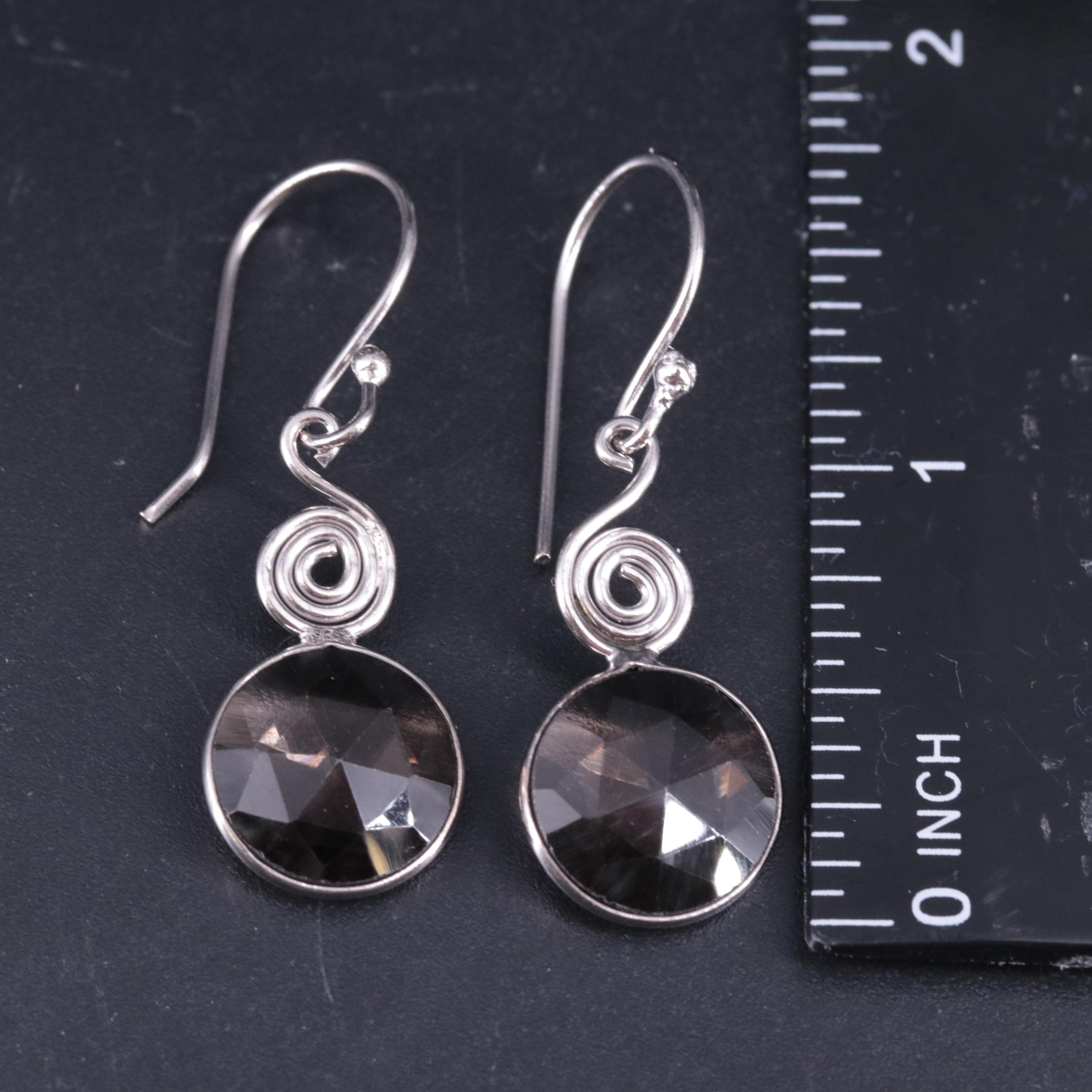 Smoky Quartz Drop Earrings