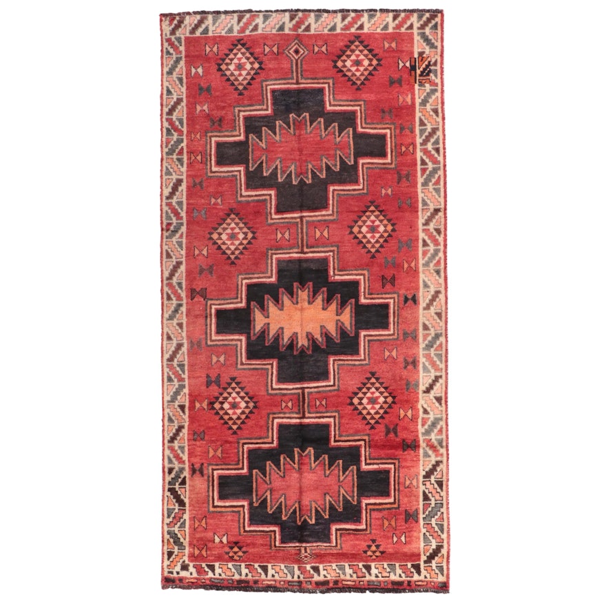 4'5 x 8'11 Hand-Knotted Persian Kurdish Area Rug