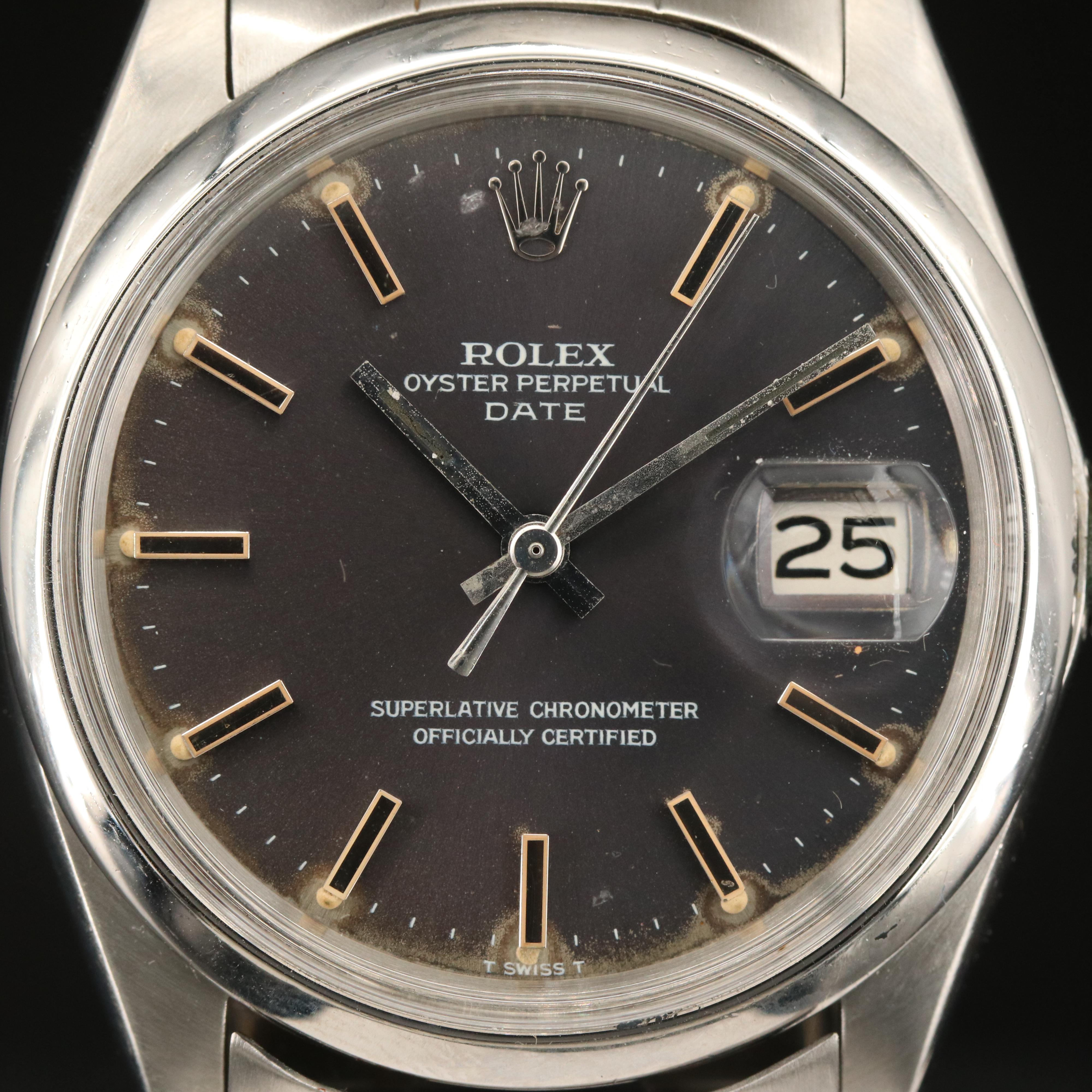 1971 Rolex Oyster Perpetual Date Stainless Steel Watch