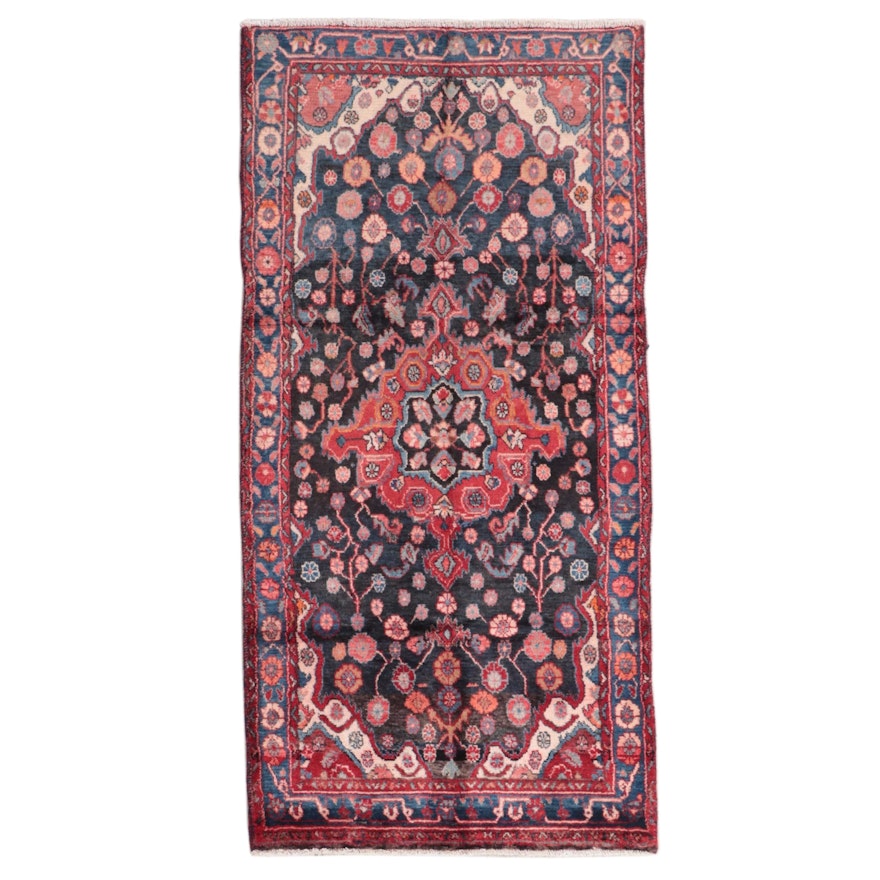 3'3 x 6'5 Hand-Knotted Persian Hamadan Area Rug