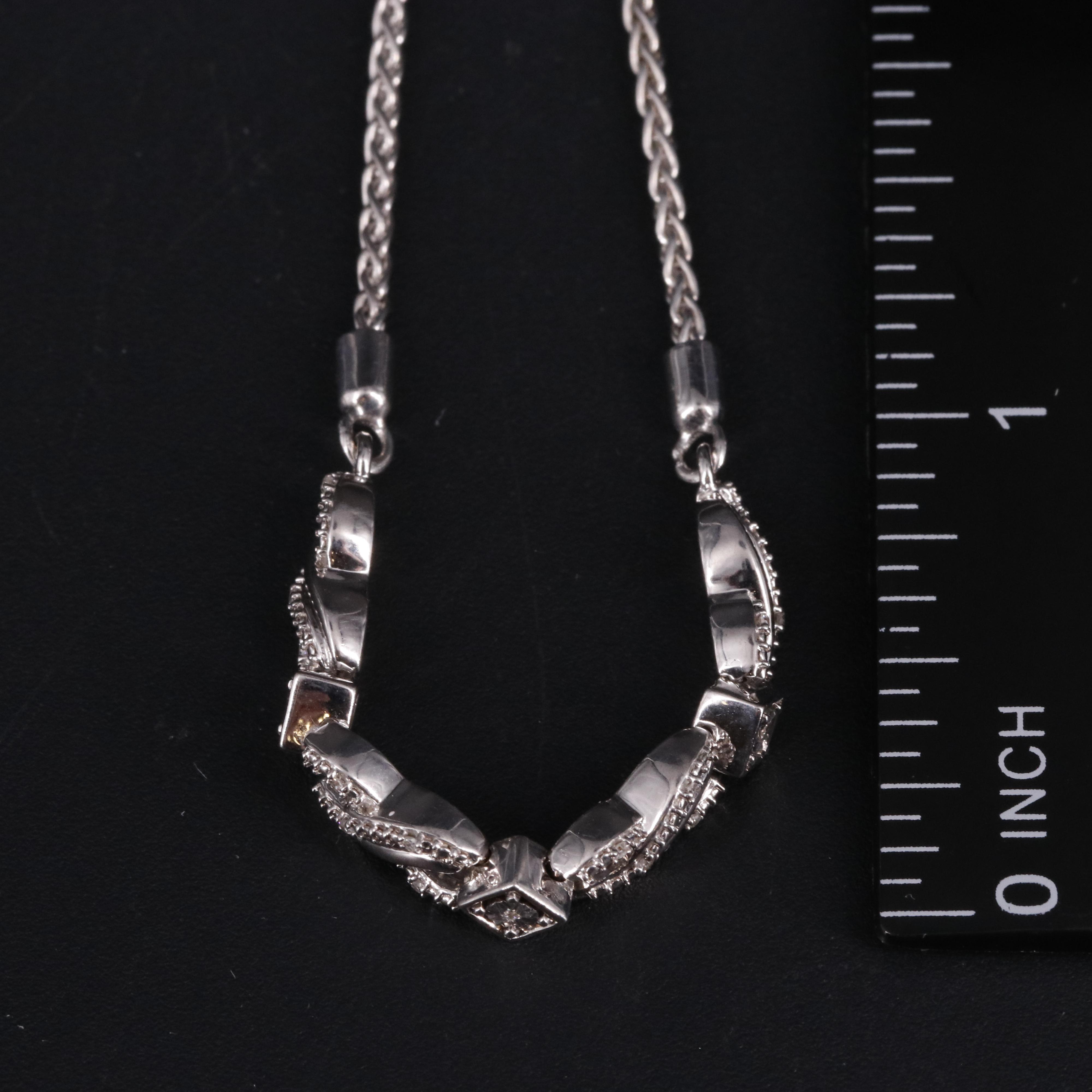 Sterling 0.03 CTW Diamond Bracelet