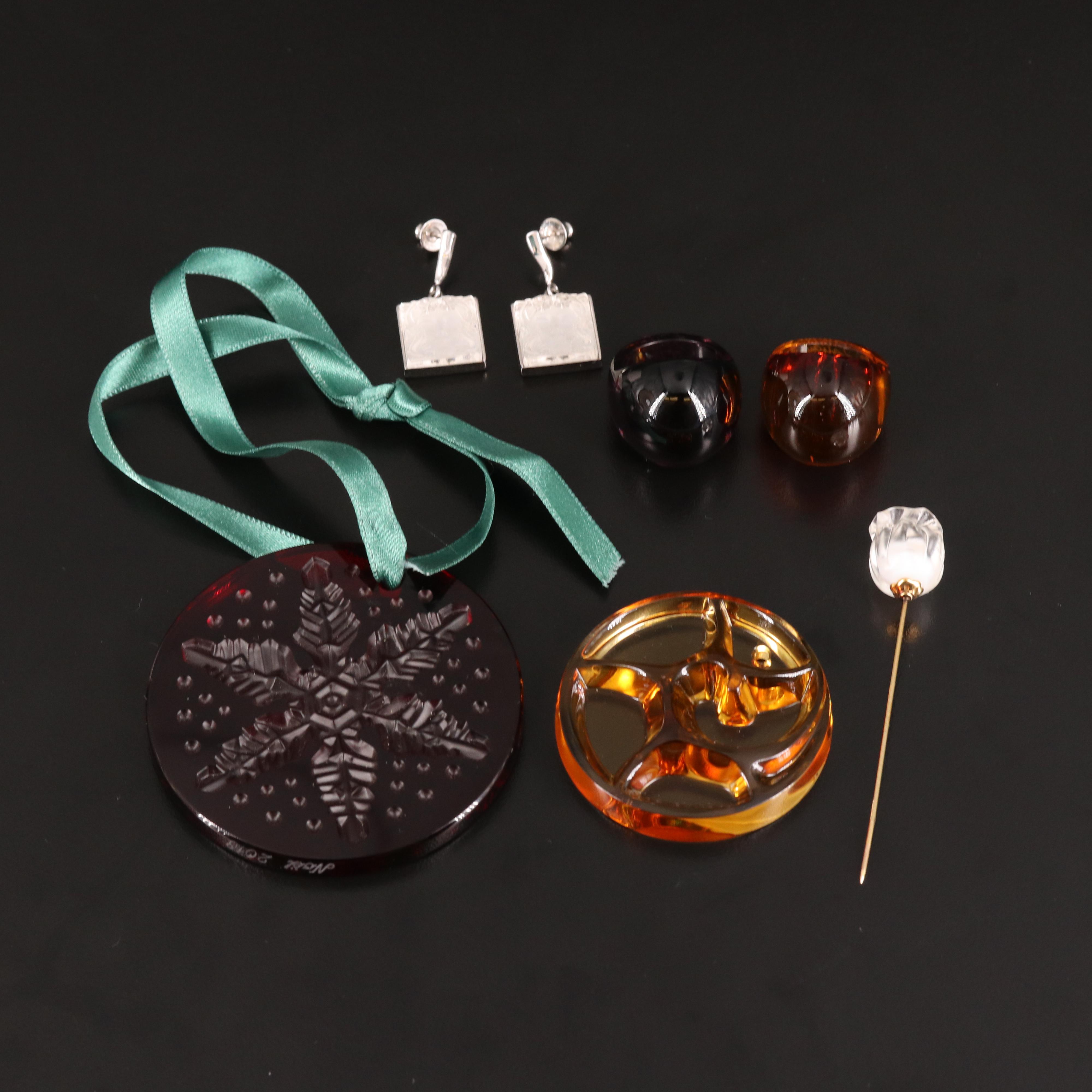 Lalique Ornament and Jewelry with Branded Boxes