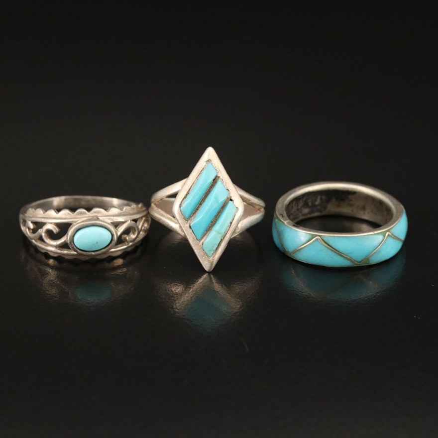 Turquoise Rings Including Sterling