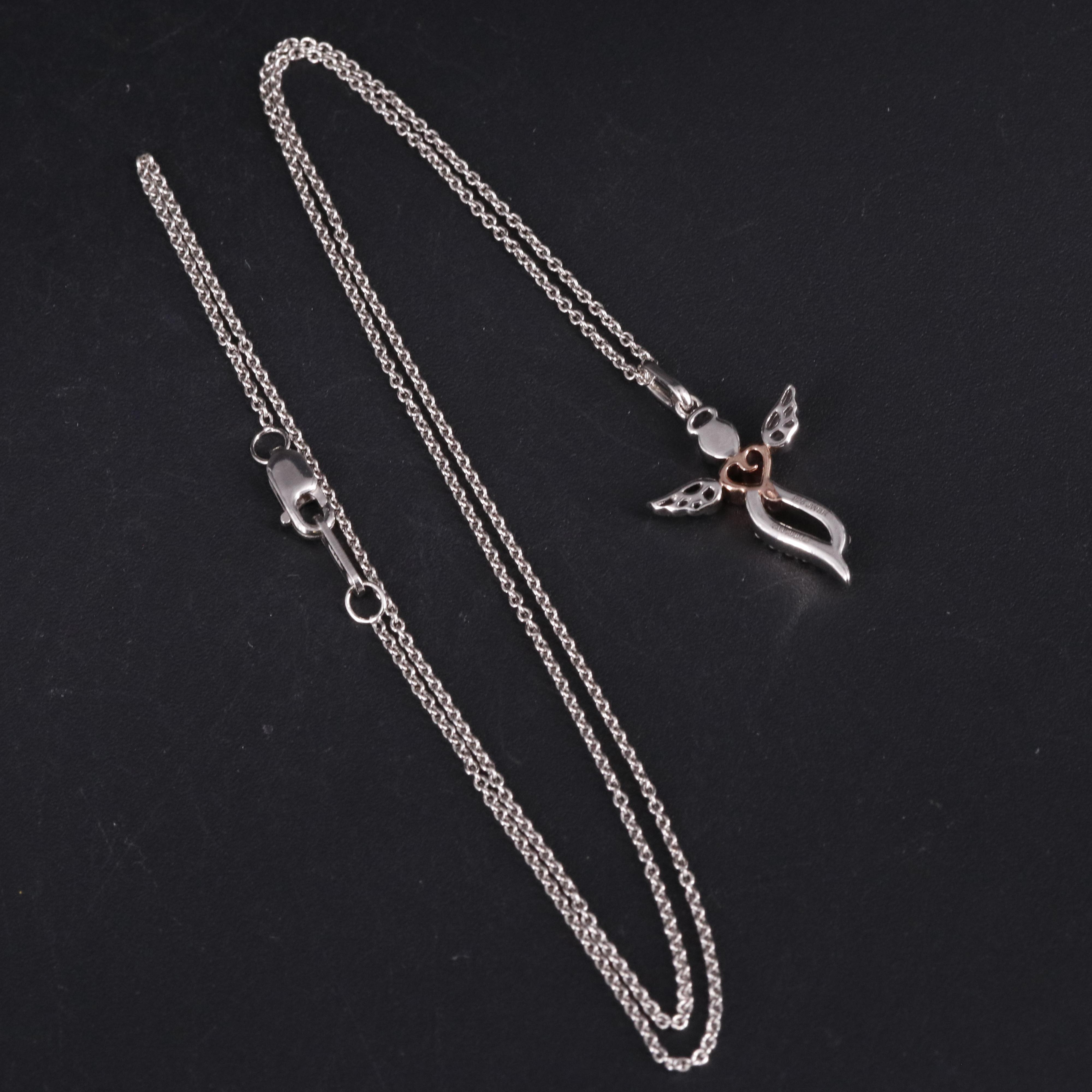 Sterling 0.11 CTW Diamond Pendant Necklace