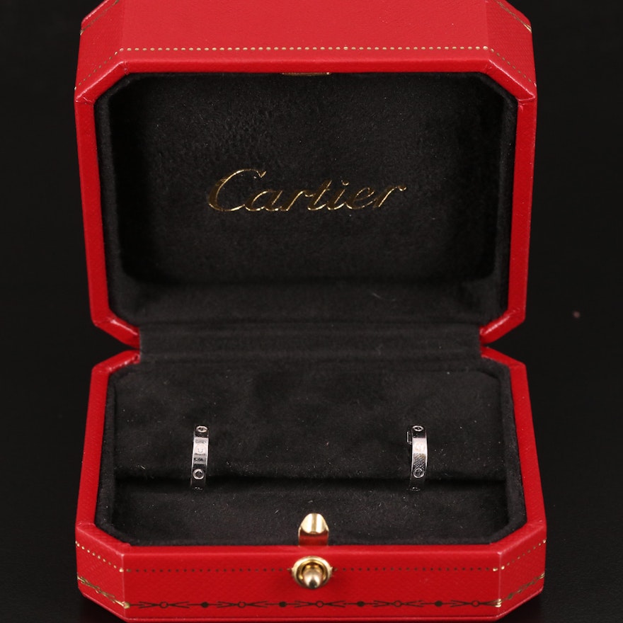 Cartier "Love" 18K Half Hoop Earrings