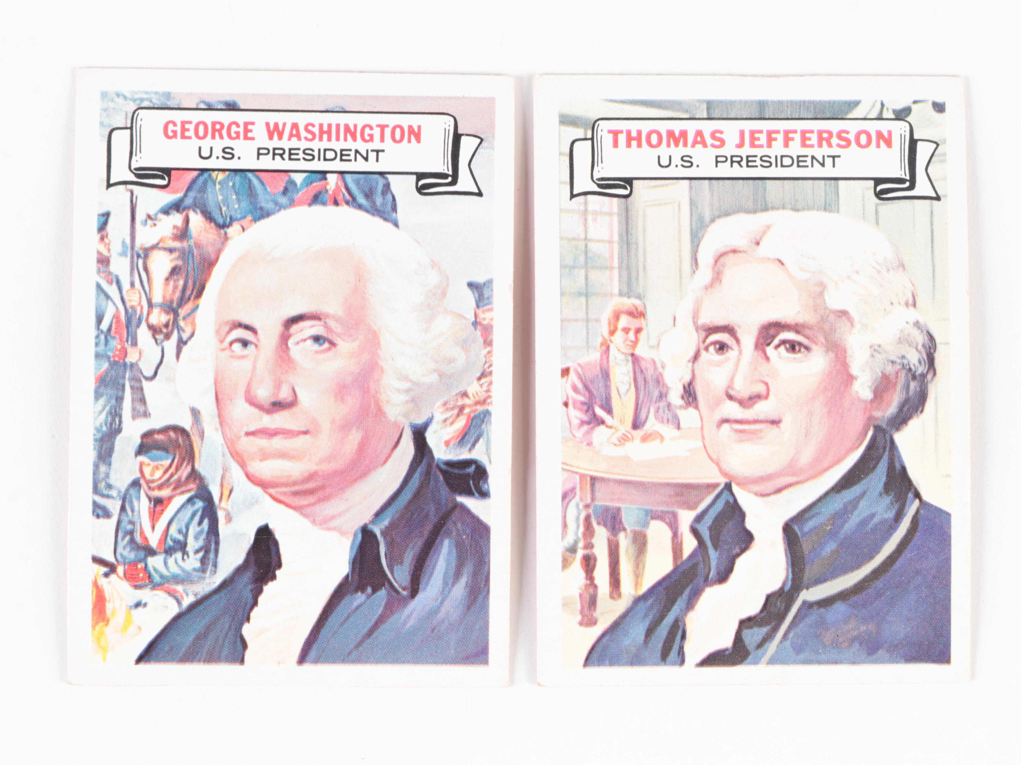 1967 Topps Who Am I? Historical Figures Trading Cards with George Washington