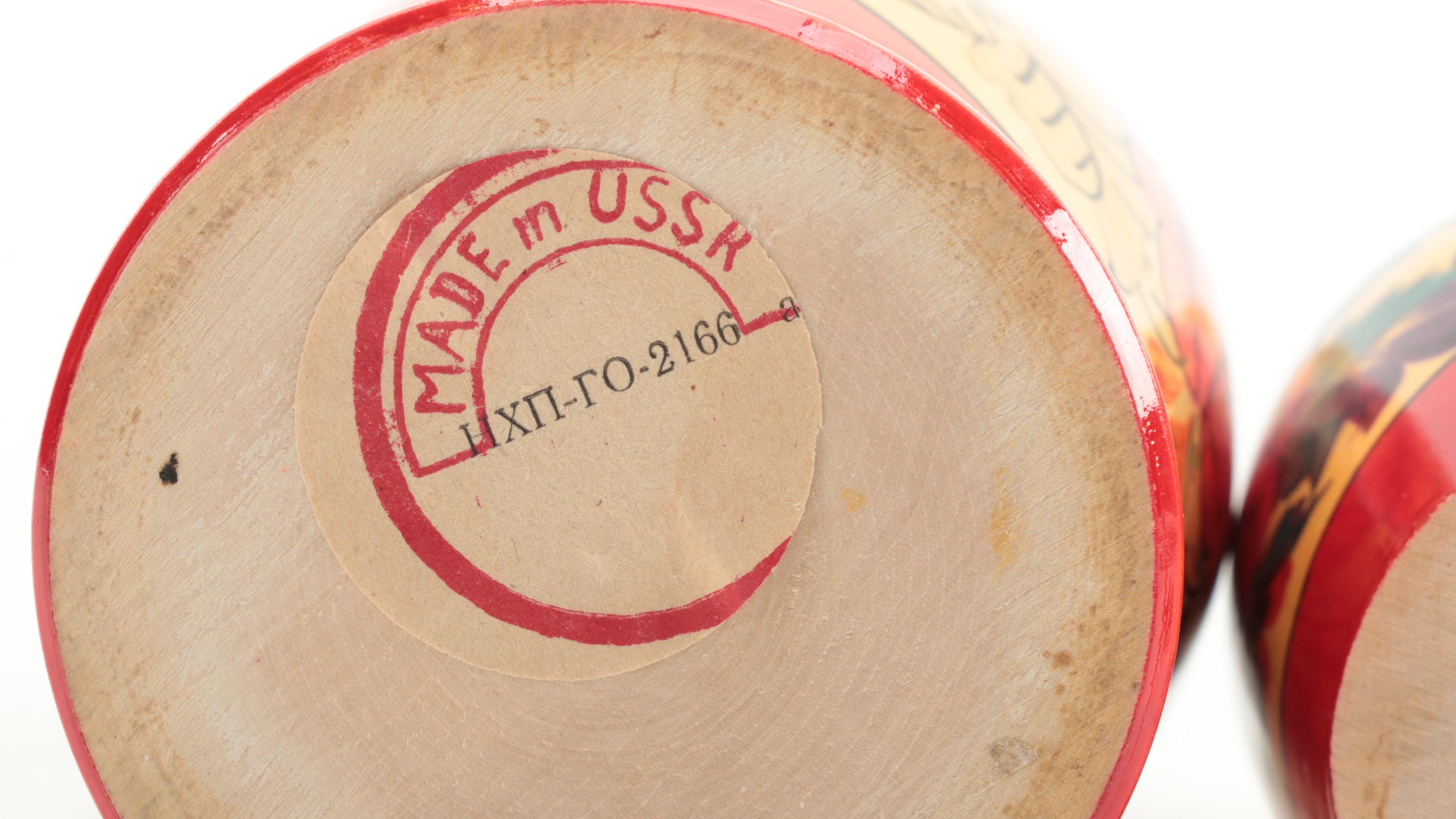 Russian Hand-Painted Wooden Matryoshka Doll Sets