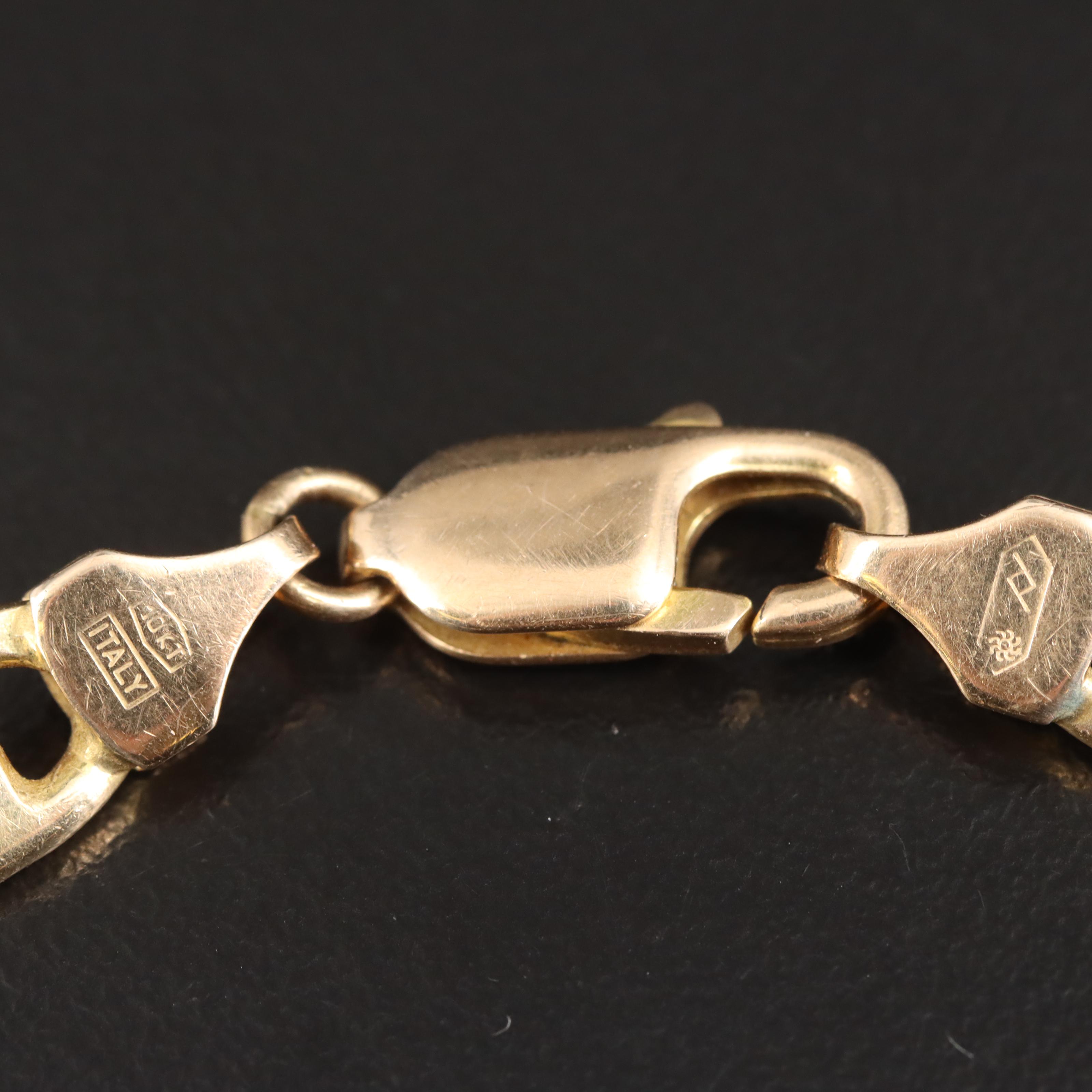 Italian 10K Anchor Link Bracelet