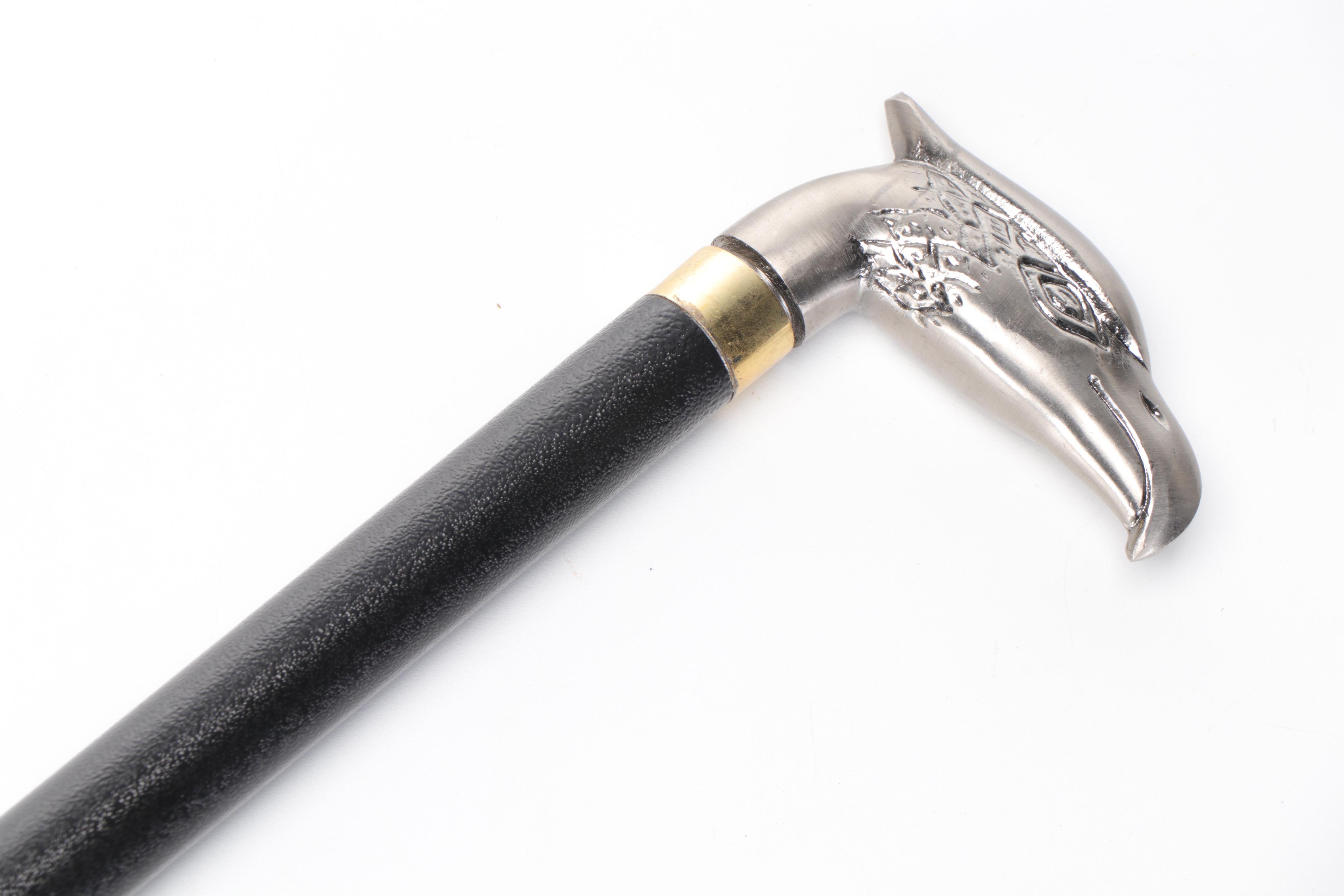 Eagle Head Motif Handle Hidden Steel Blade Cane
