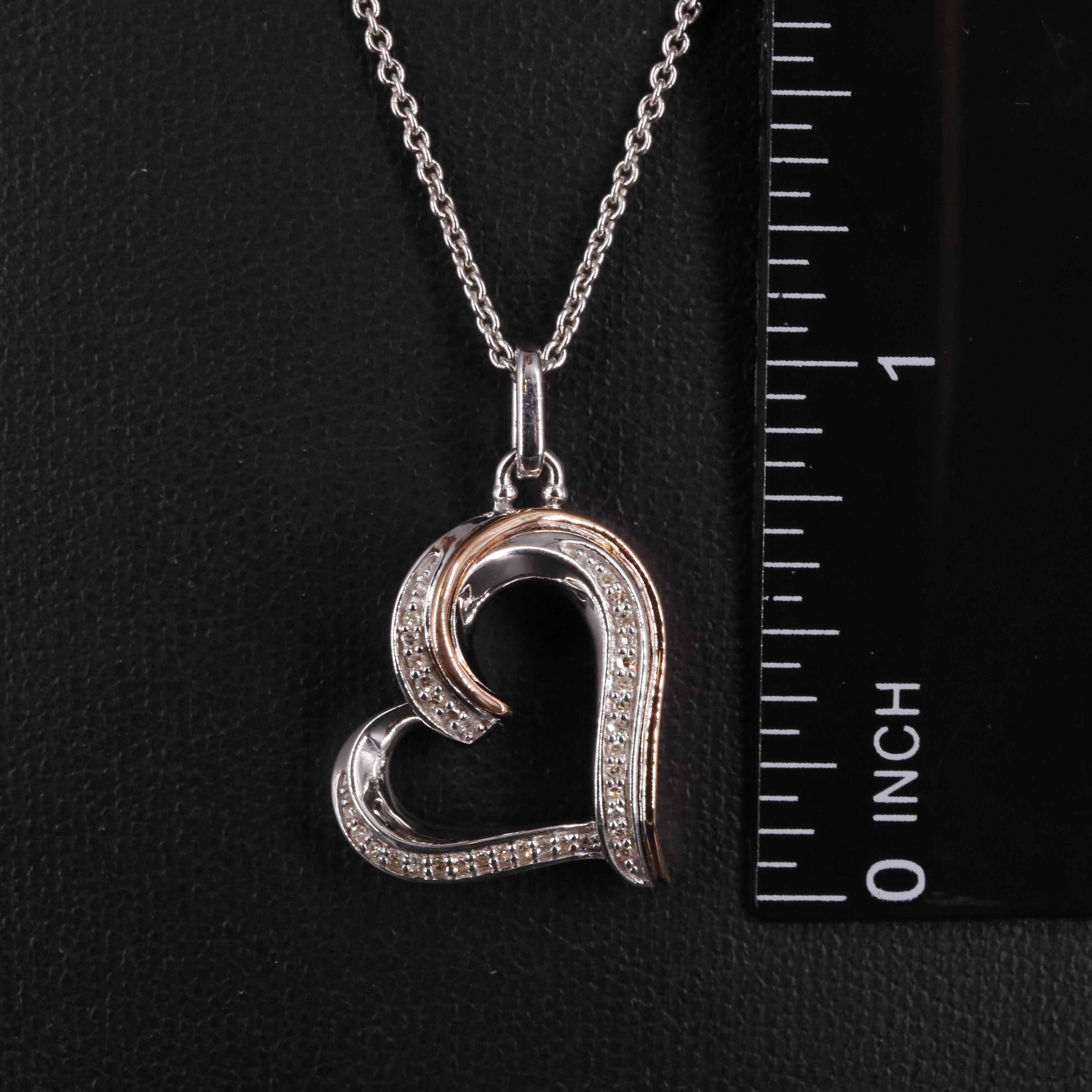 Sterling 0.11 CTW Diamond Heart Necklace