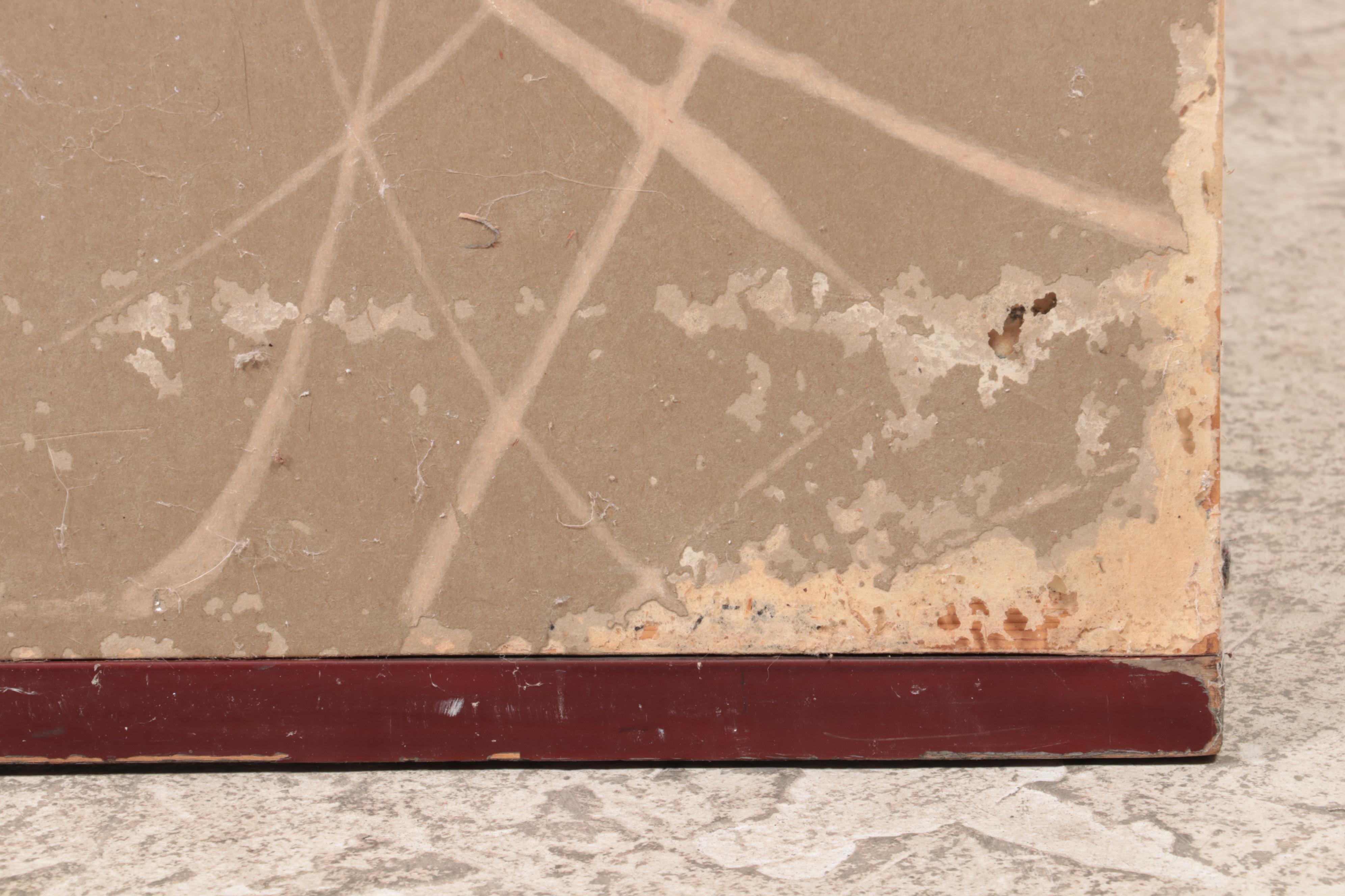 Pair of Japanese Woven Silk Panels with Floral Serigraph Print