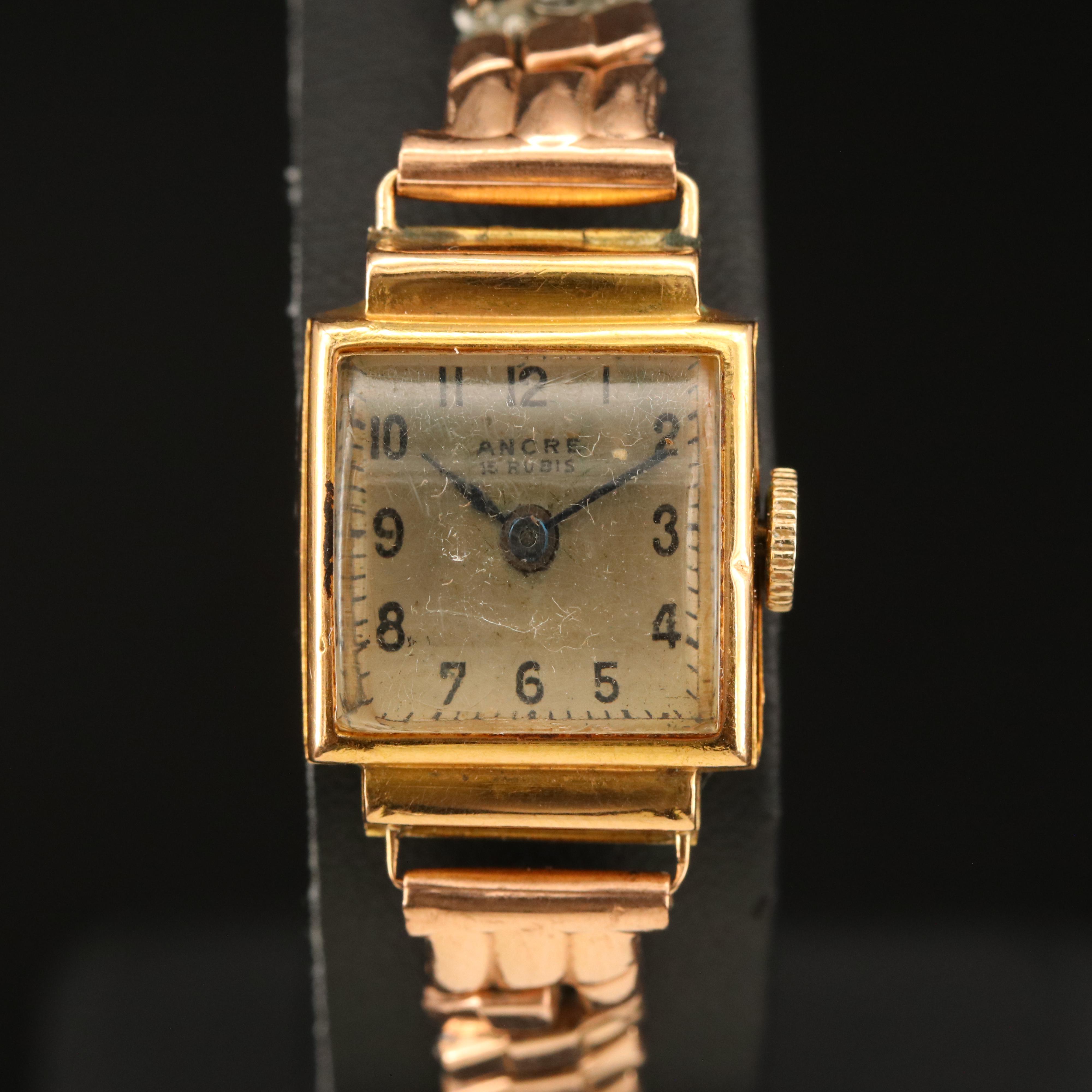 18K Vintage Ancre Hand Wind Watch