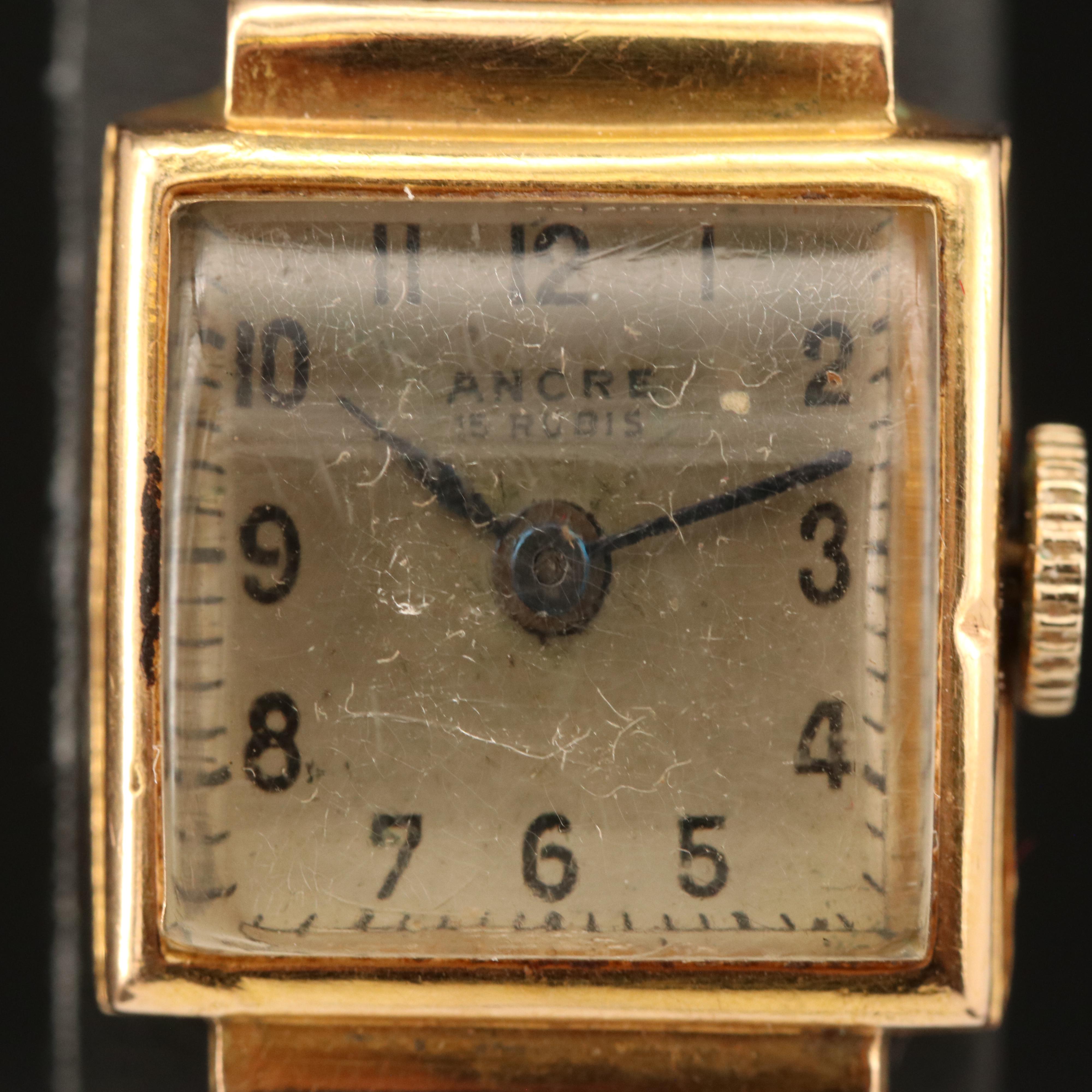 18K Vintage Ancre Hand Wind Watch