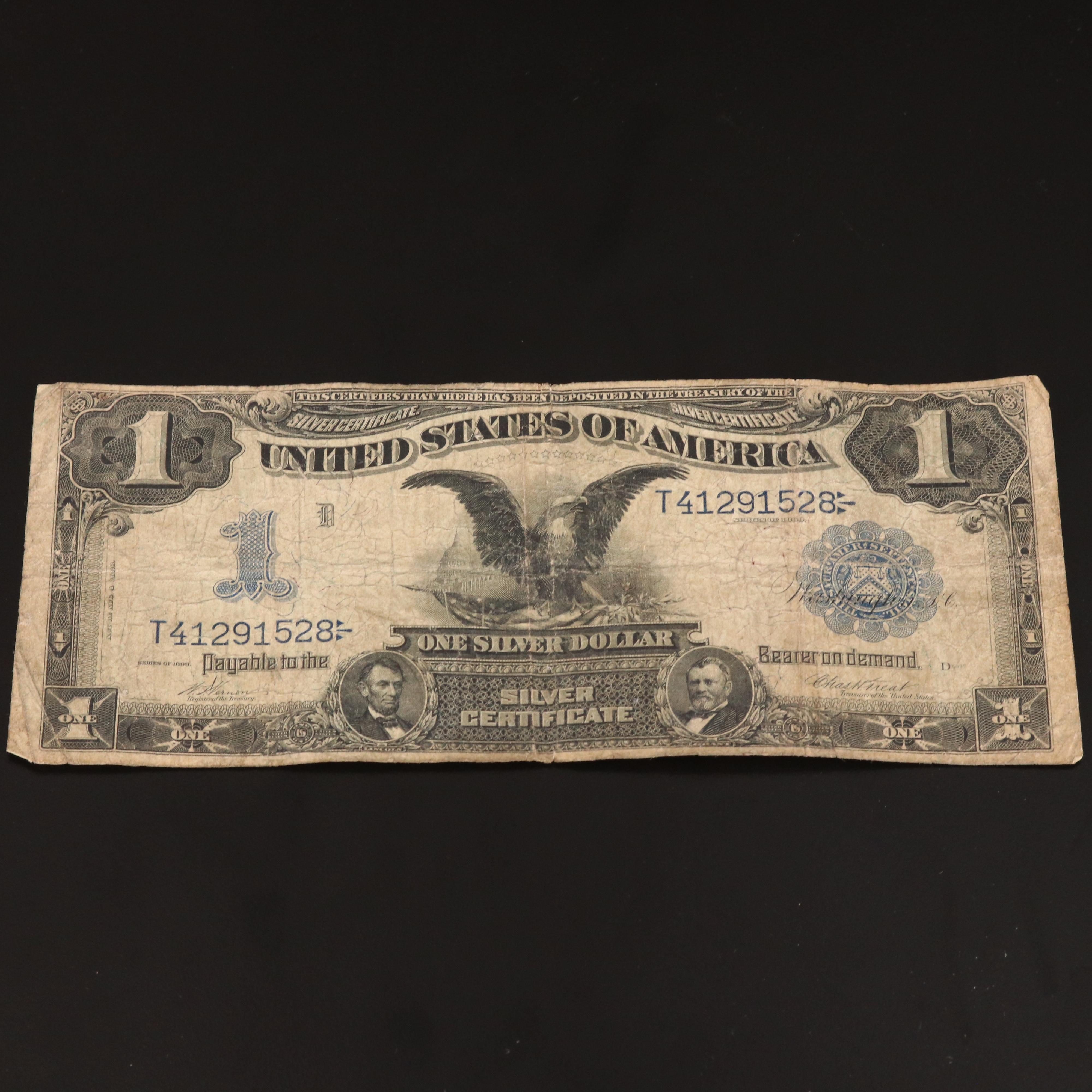 Eighteen Various U.S. Currency Notes Including an 1899 Black Eagle