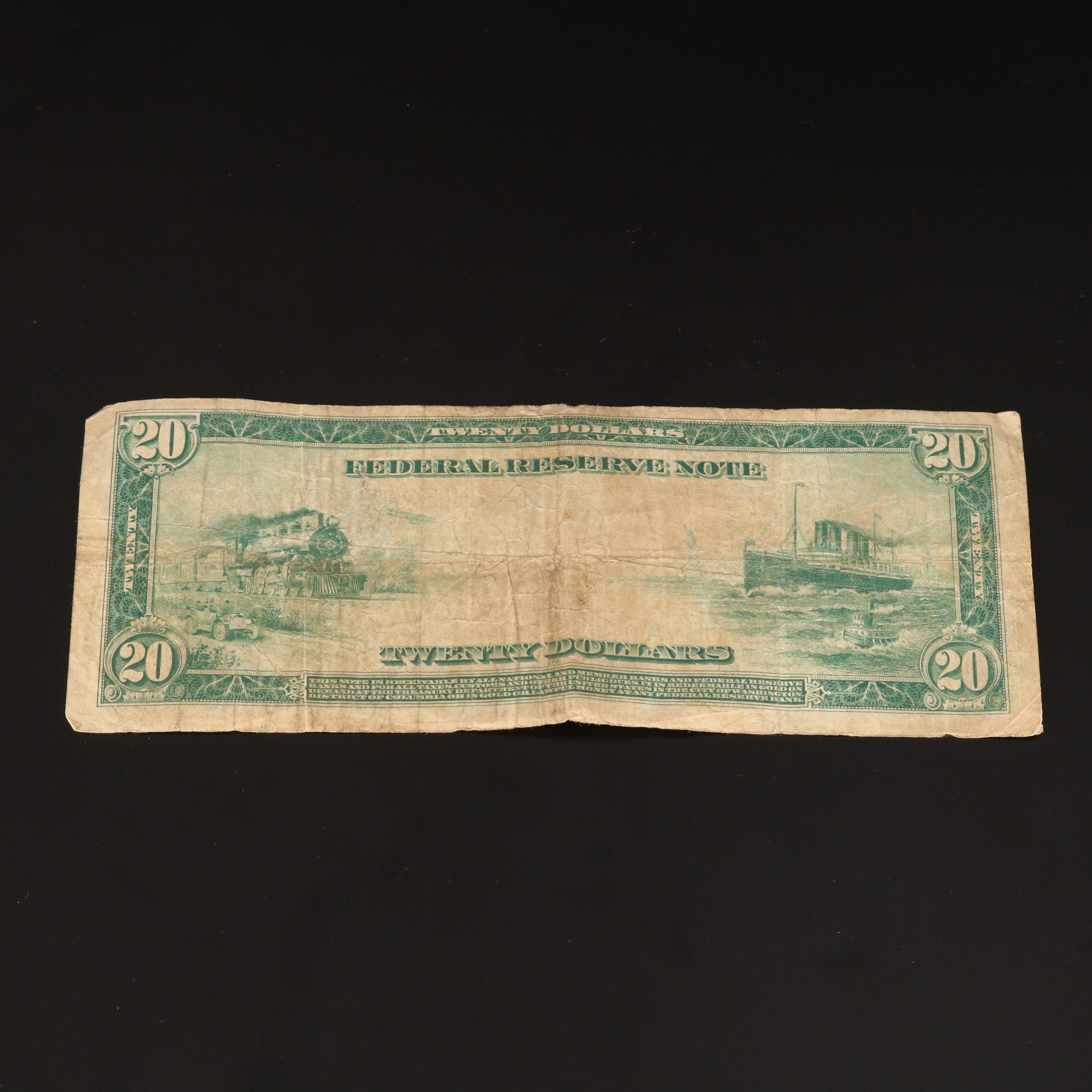 Eighteen Various U.S. Currency Notes Including an 1899 Black Eagle