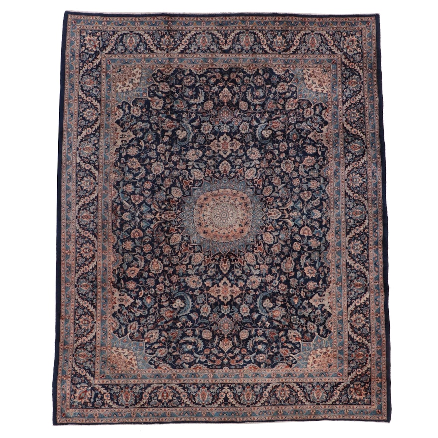 10' x 13' Hand-Knotted Persian Isfahan Room Sized Rug