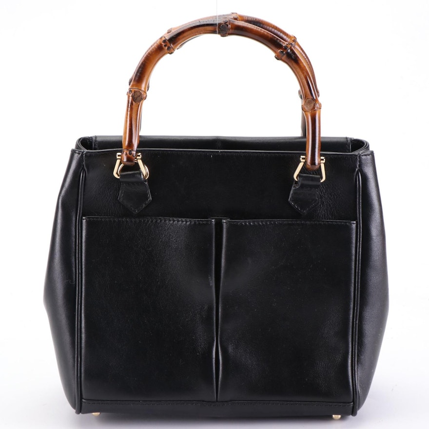 Gucci Bamboo Leather Two-Way Handbag