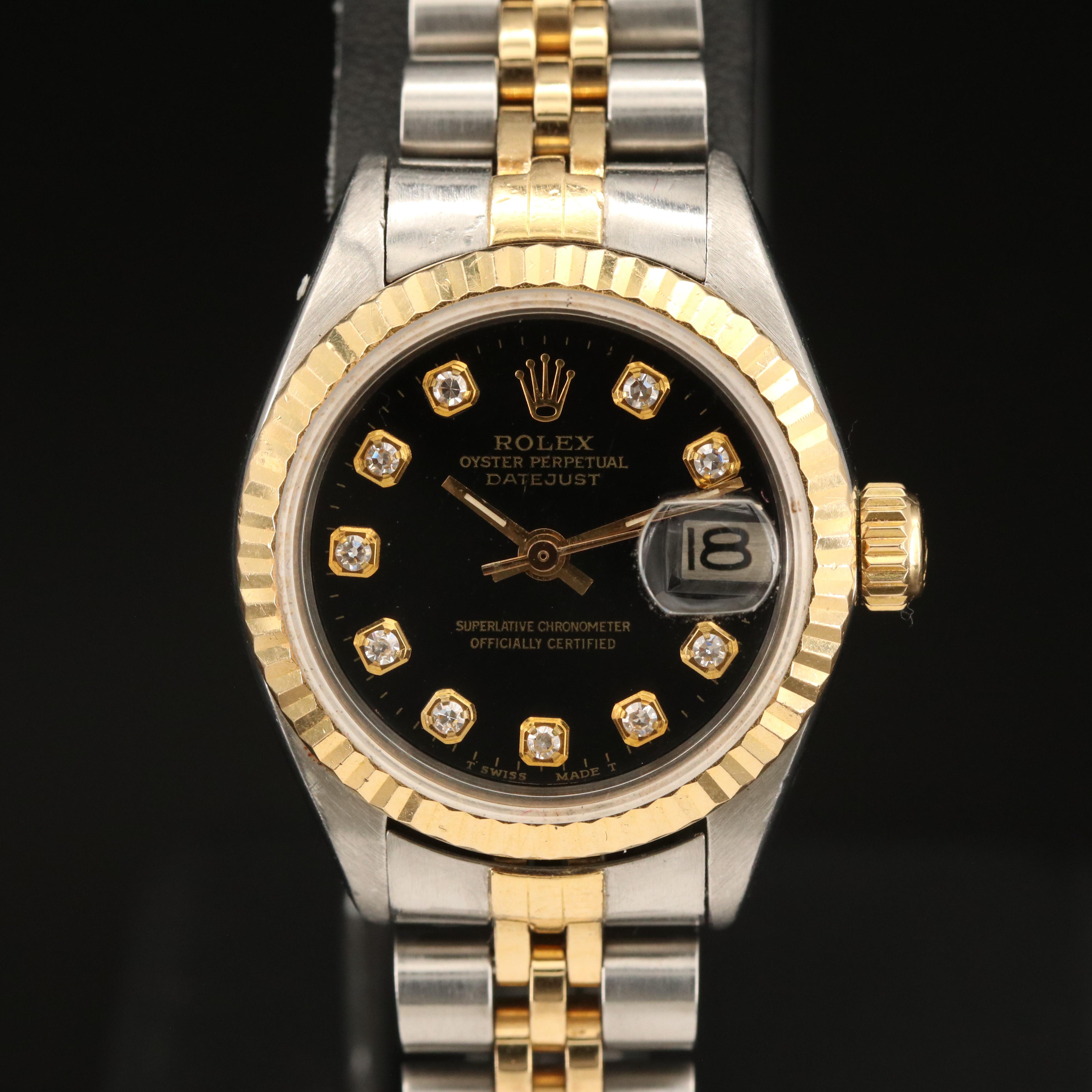 1977 Rolex Oyster Perpetual Diamond Dial Watch