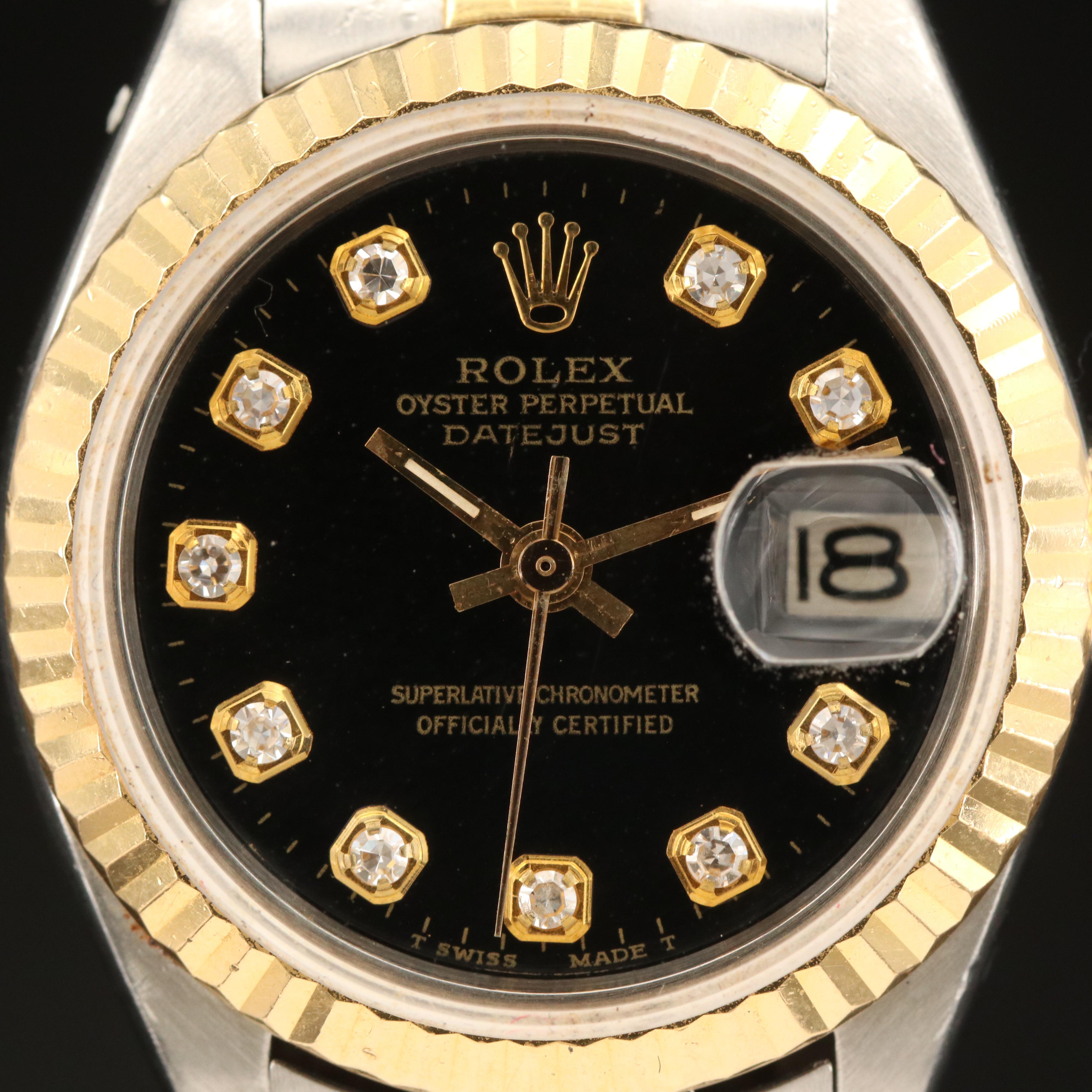 1977 Rolex Oyster Perpetual Diamond Dial Watch