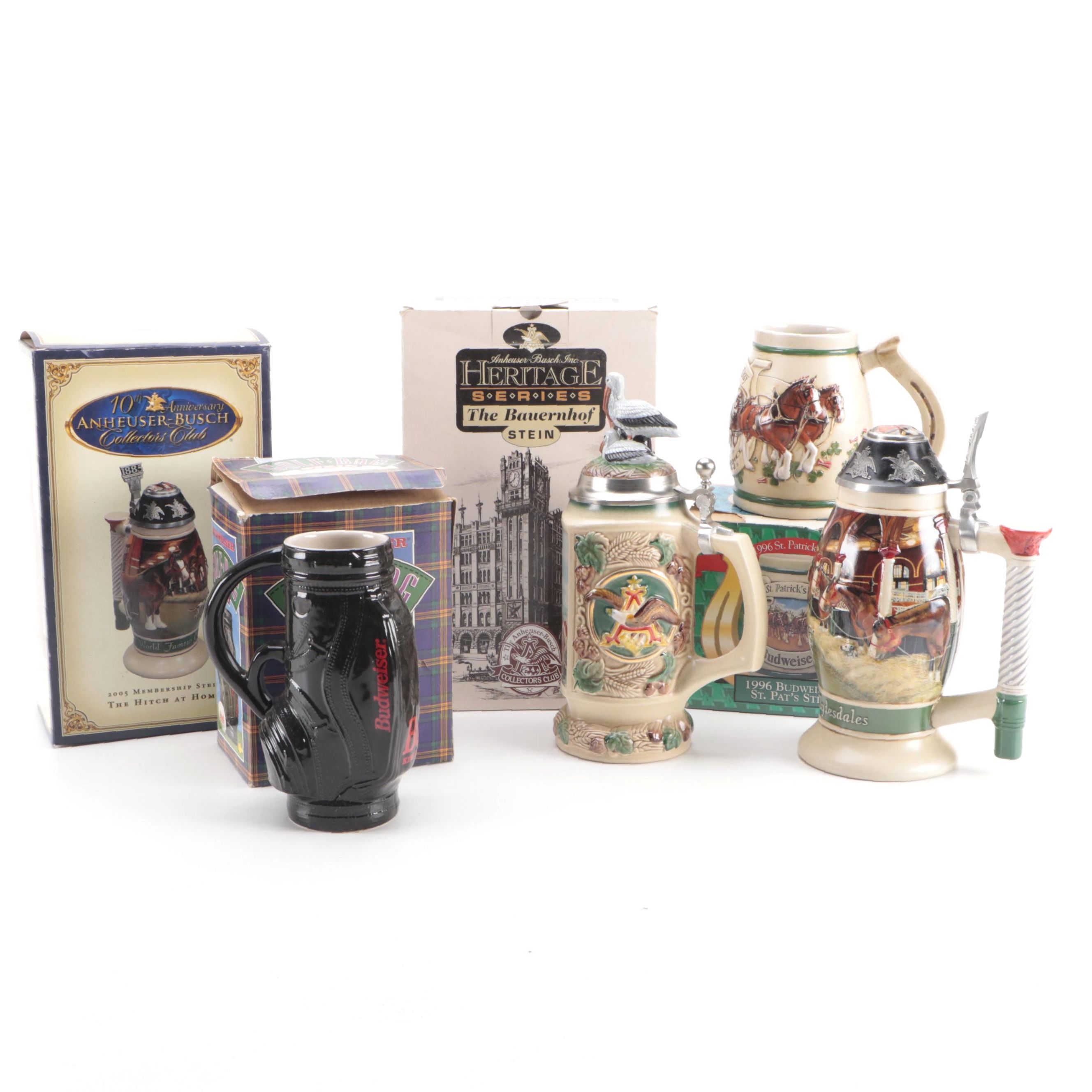 Anheuser-Busch Collector's Club and Budweiser Beer Steins